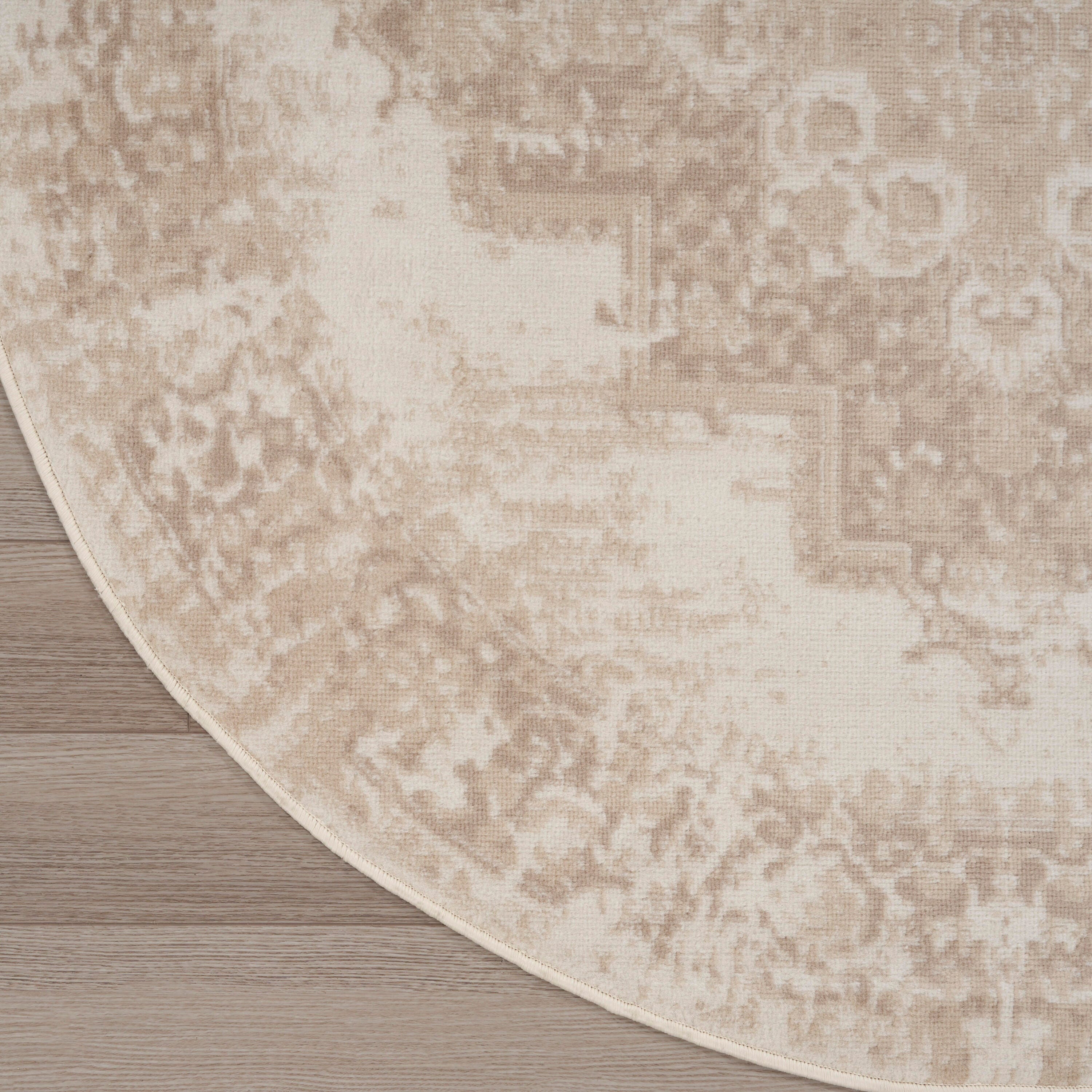 Nourison Home Grafix 8' Round Medallion Area Rug, Ivory/Beige, large