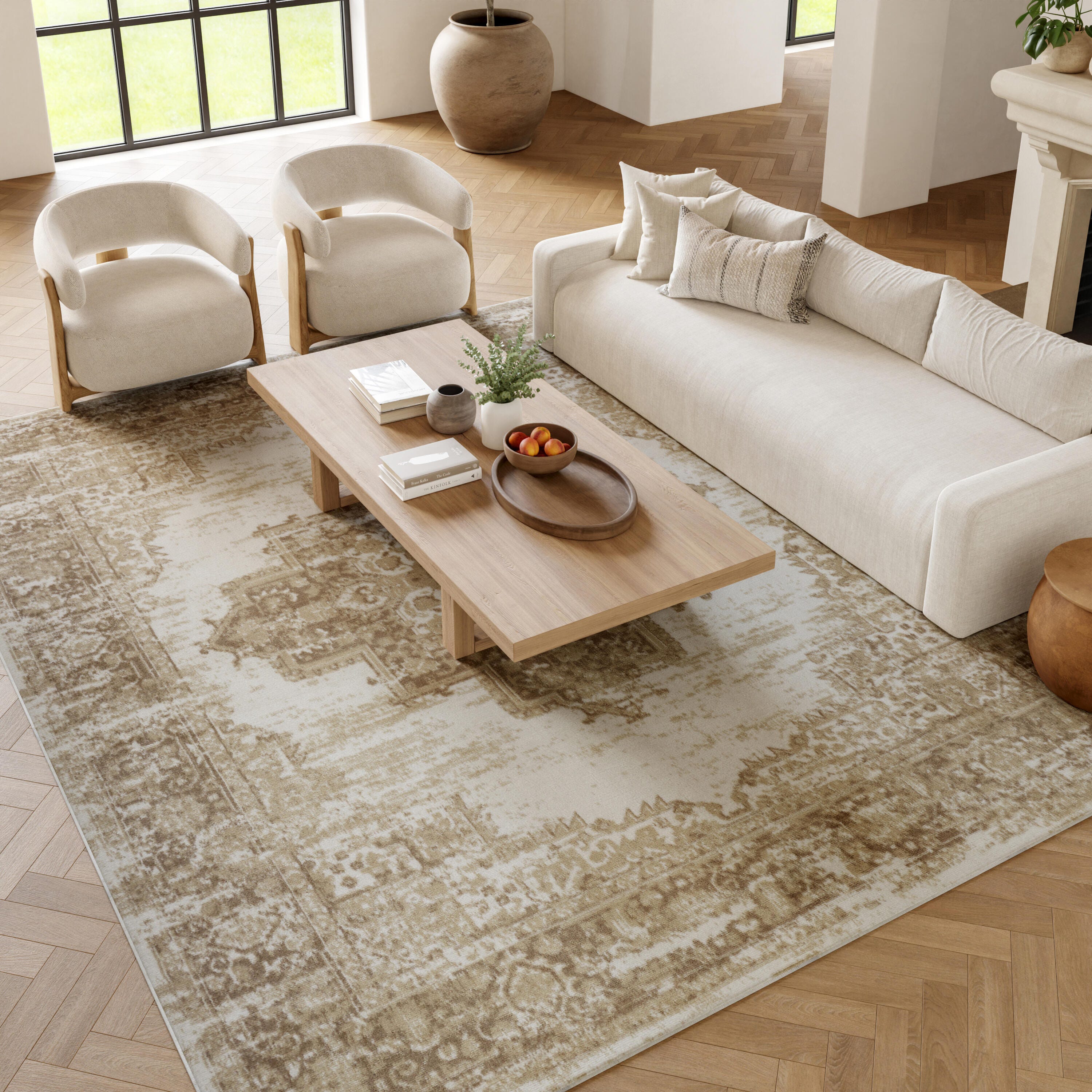 Nourison Home Grafix 8'6" x 12' Medallion Area Rug, Ivory/Beige, large
