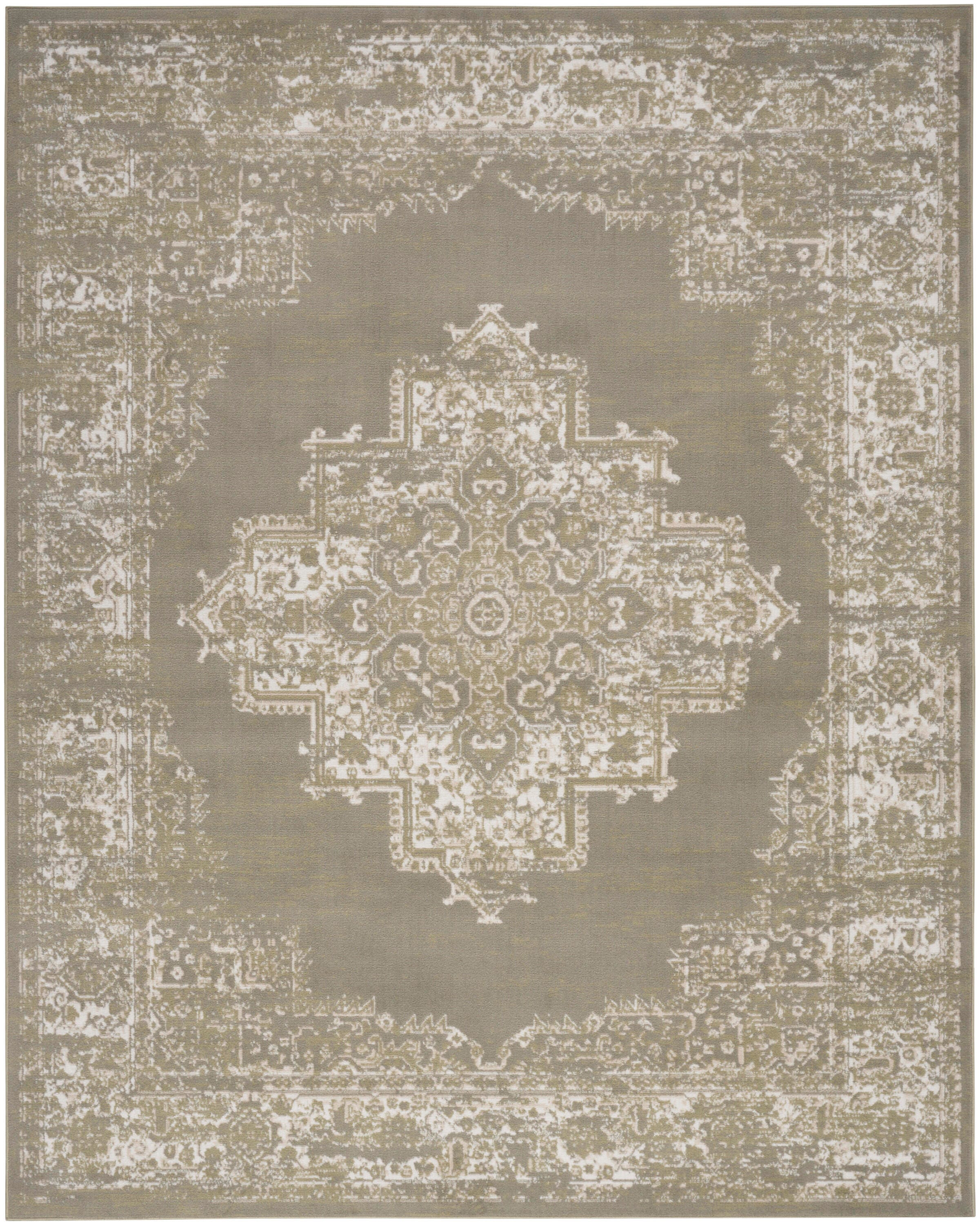 Nourison Home Grafix 5'3" x 7'3" Medallion Area Rug, Olive, large