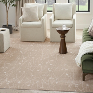 Nourison Home Grafix 5'3" x 7'3" Floral Area Rug, Beige, rollover