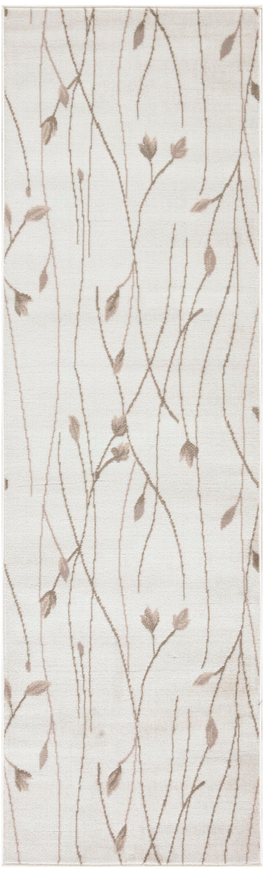 Nourison Home Grafix 2'3" x 7'6" Floral Runner Rug, Ivory/Beige, large