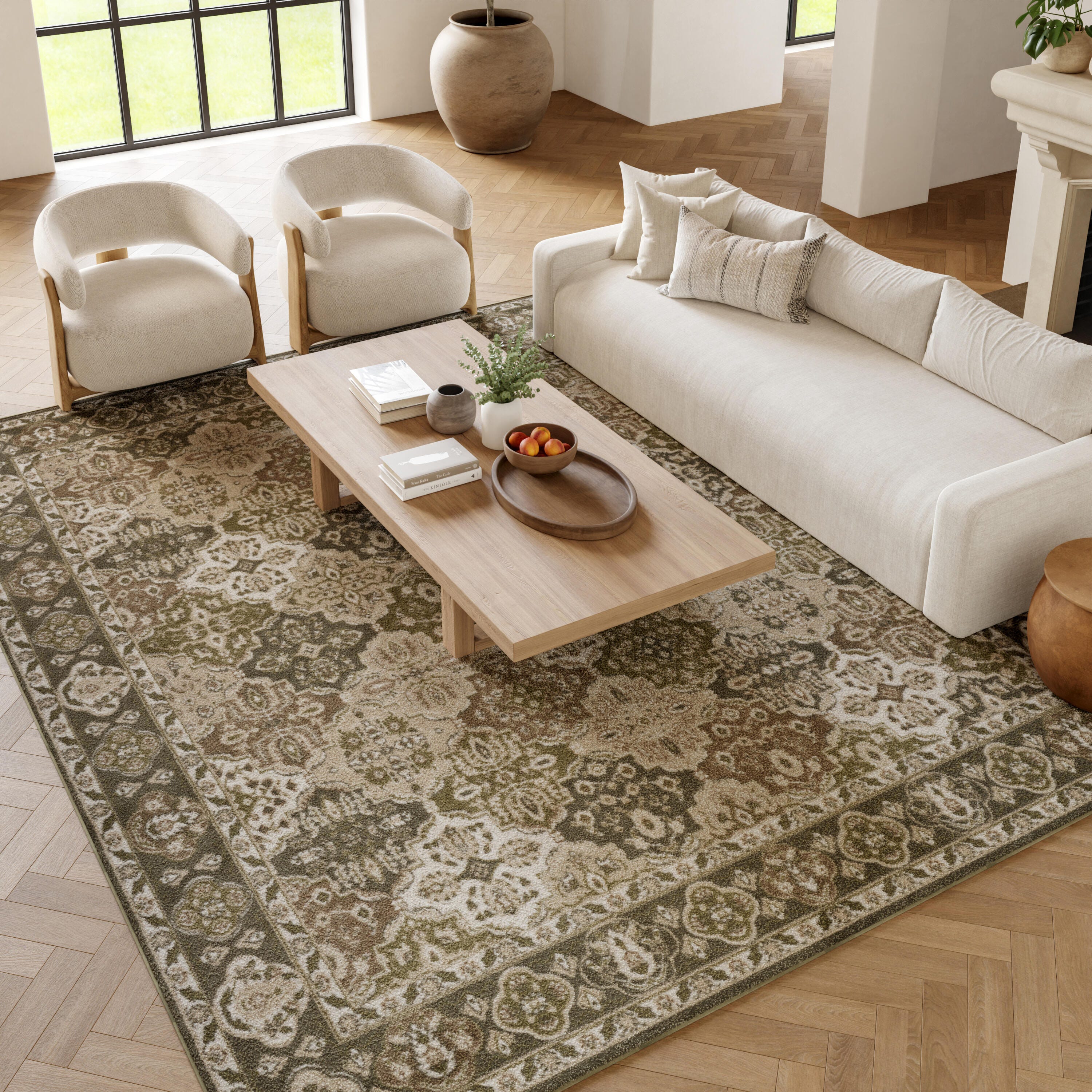 Nourison Home Grafix 7'10" x 9'10" Area Rug, Green, large