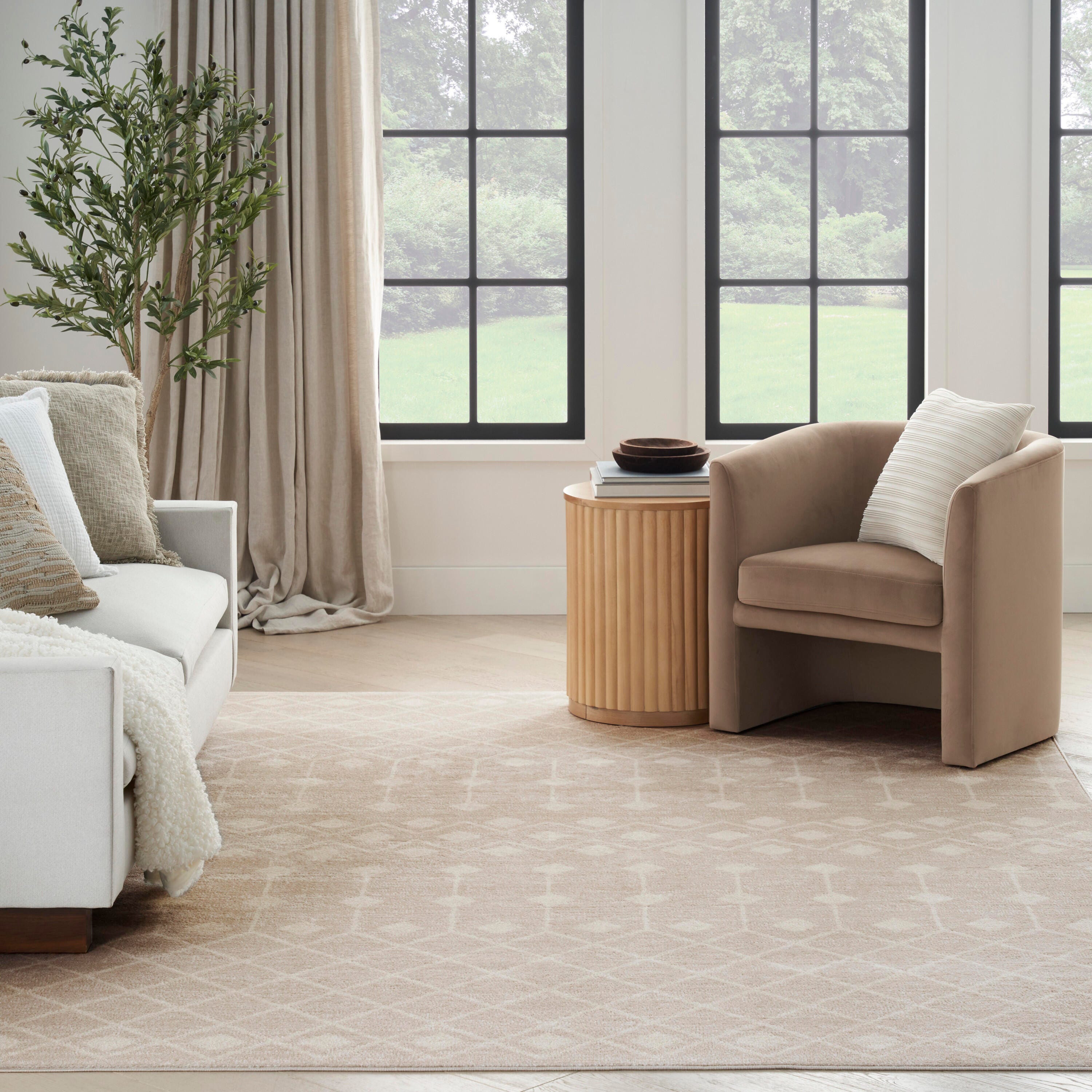 Nourison Home Grafix 3'9" x 5'9" Geometric Area Rug, Beige, large