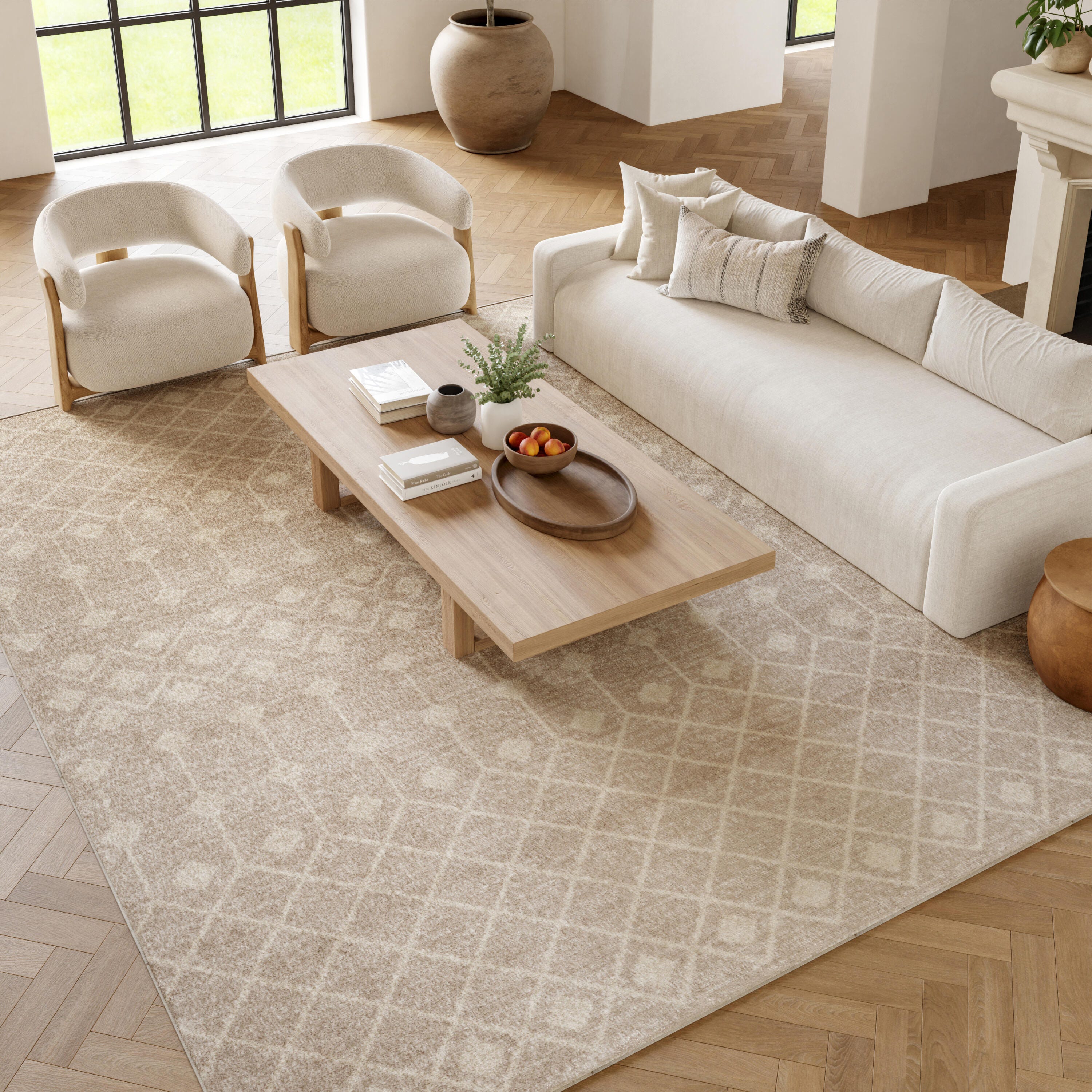 Nourison Home Grafix 7' x 10' Geometric Area Rug, Beige, large
