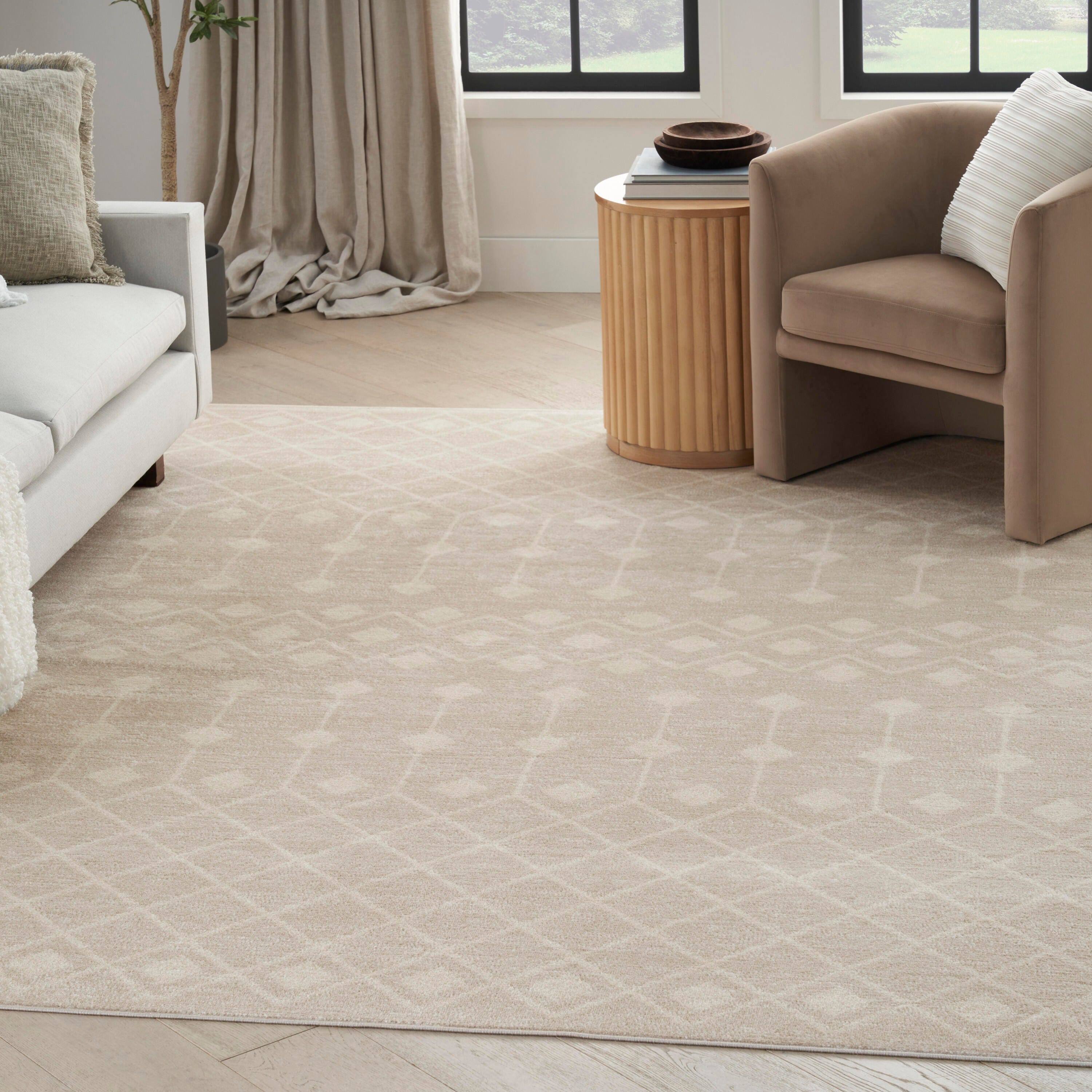 Nourison Home Grafix 7' x 10' Geometric Area Rug, Beige, large