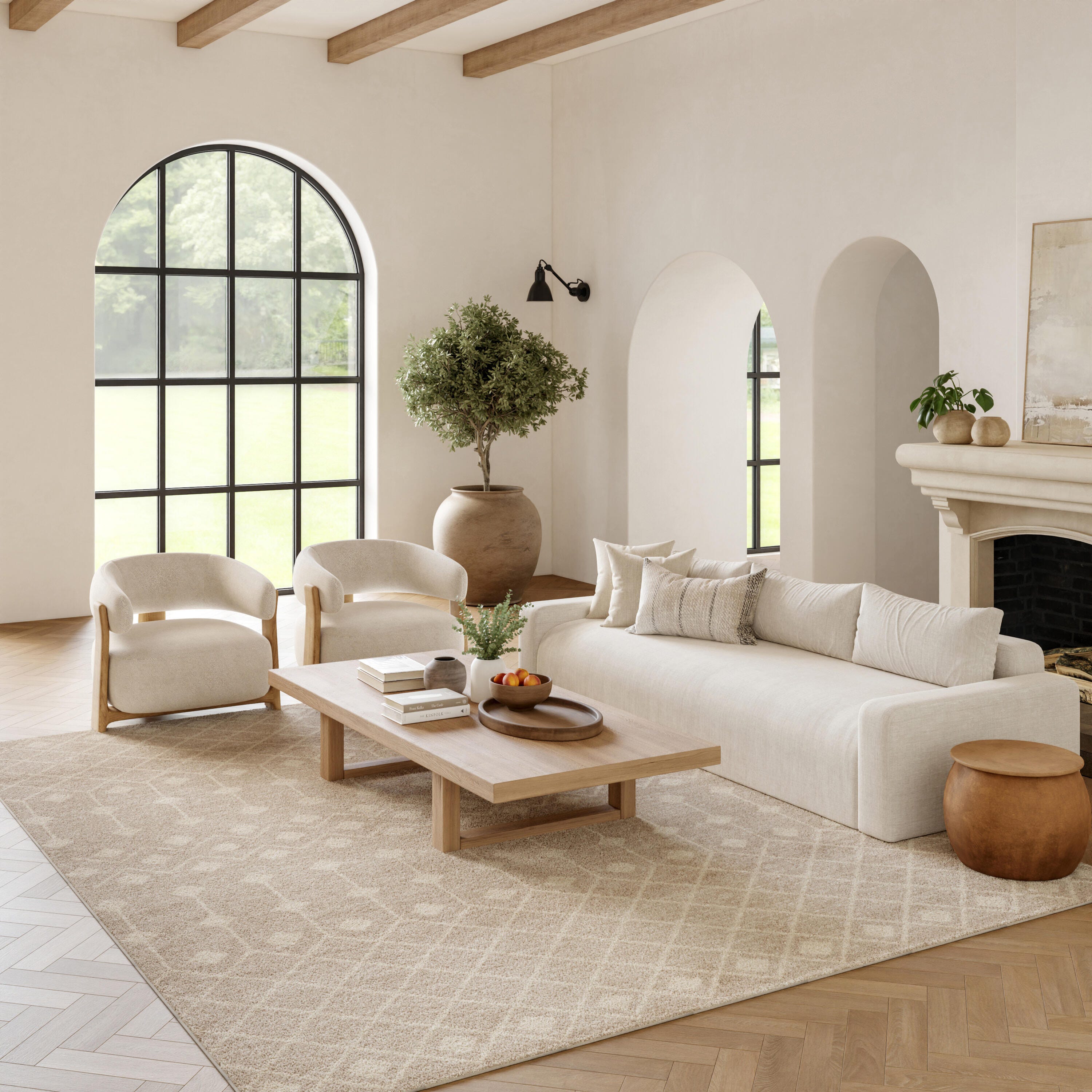 Nourison Home Grafix 7'10" x 9'10" Geometric Area Rug, Beige, large