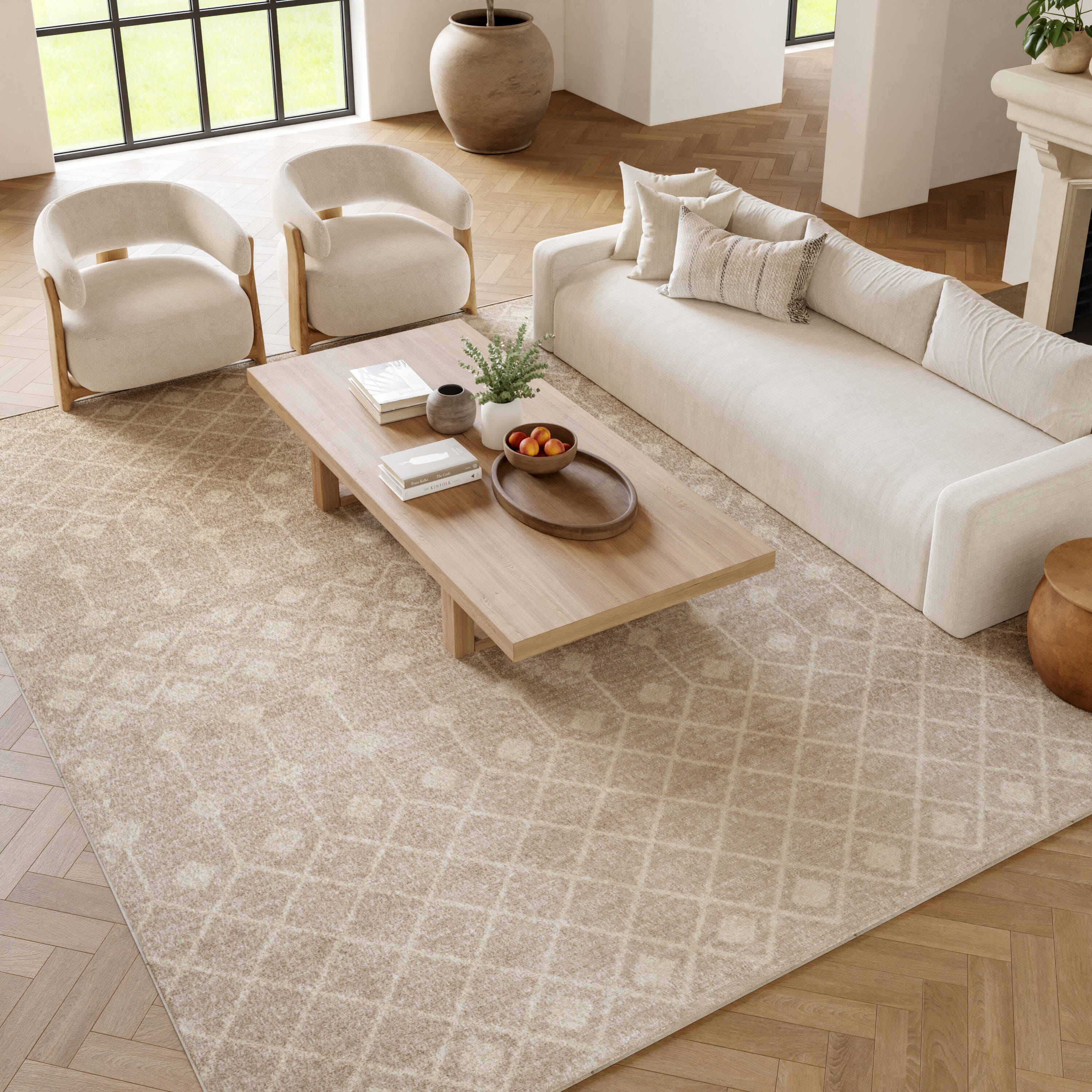 Nourison Home Grafix 7'10" x 9'10" Geometric Area Rug, Beige, large