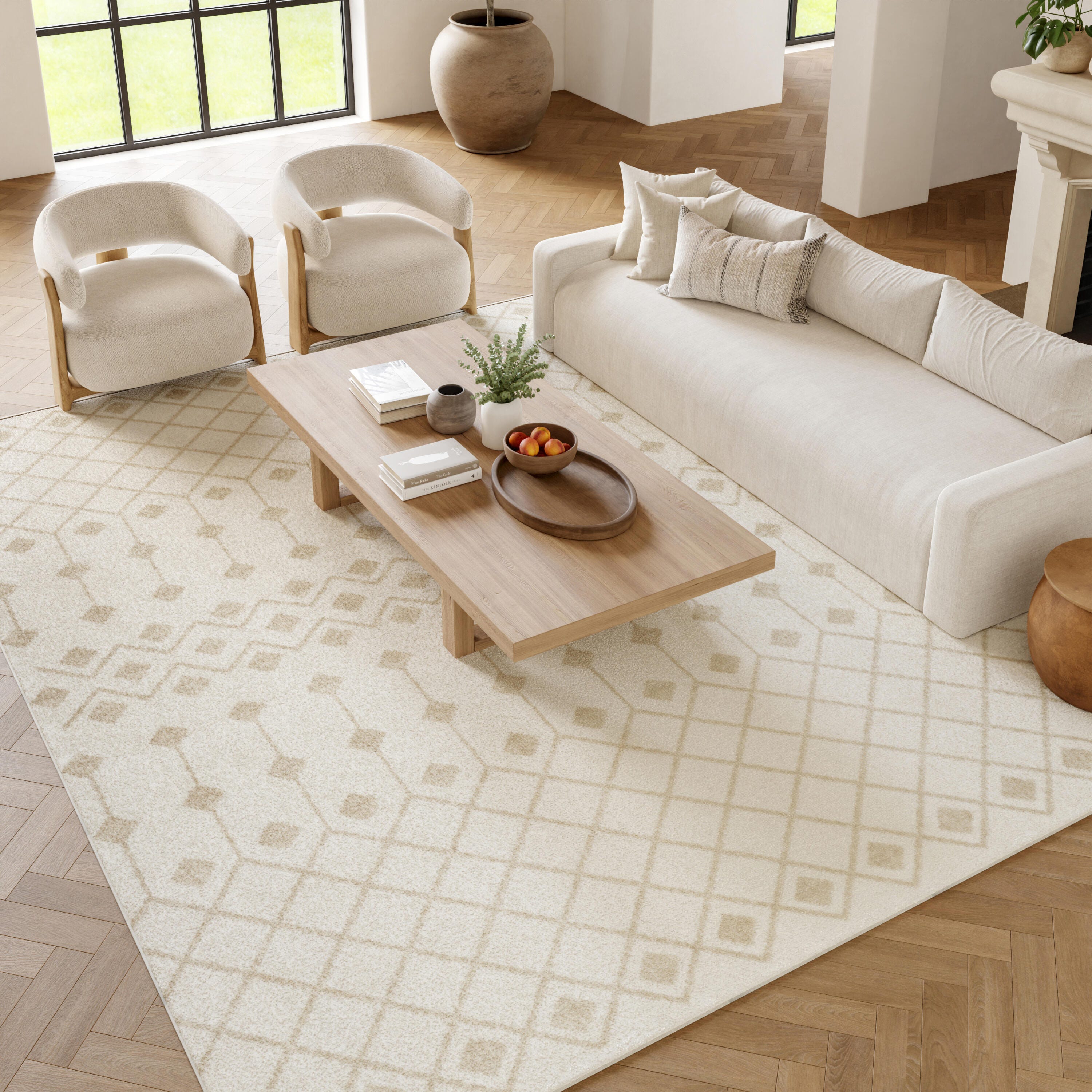 Nourison Home Grafix 6' x 9' Geometric Area Rug, Ivory/Beige, large