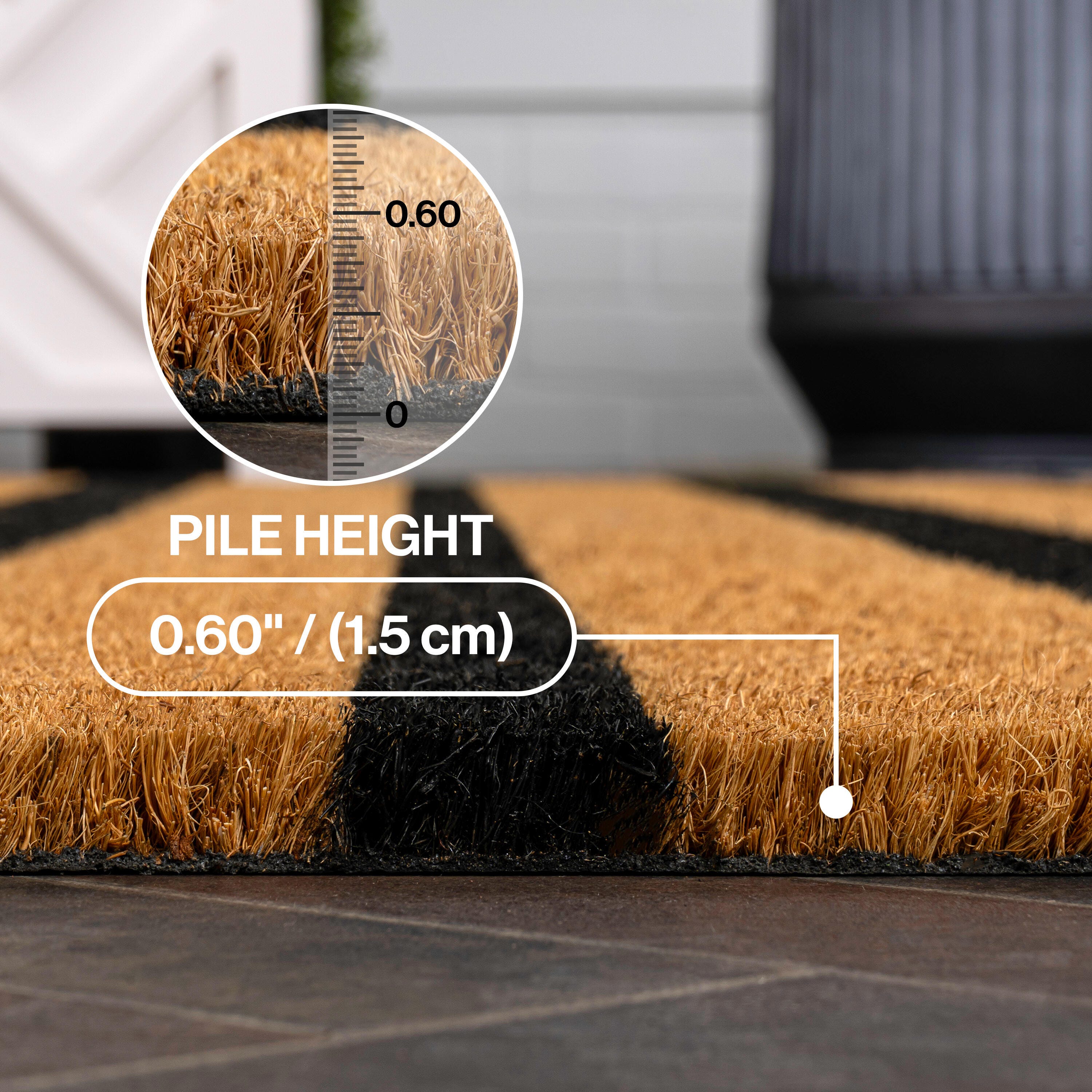 JONATHAN Y Hadley 5' x 8' Area Rug, Natural/Black, large
