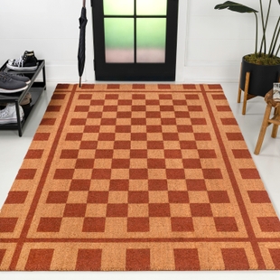 JONATHAN Y Harper 3' x 5' Area Rug, Natural/Red, rollover