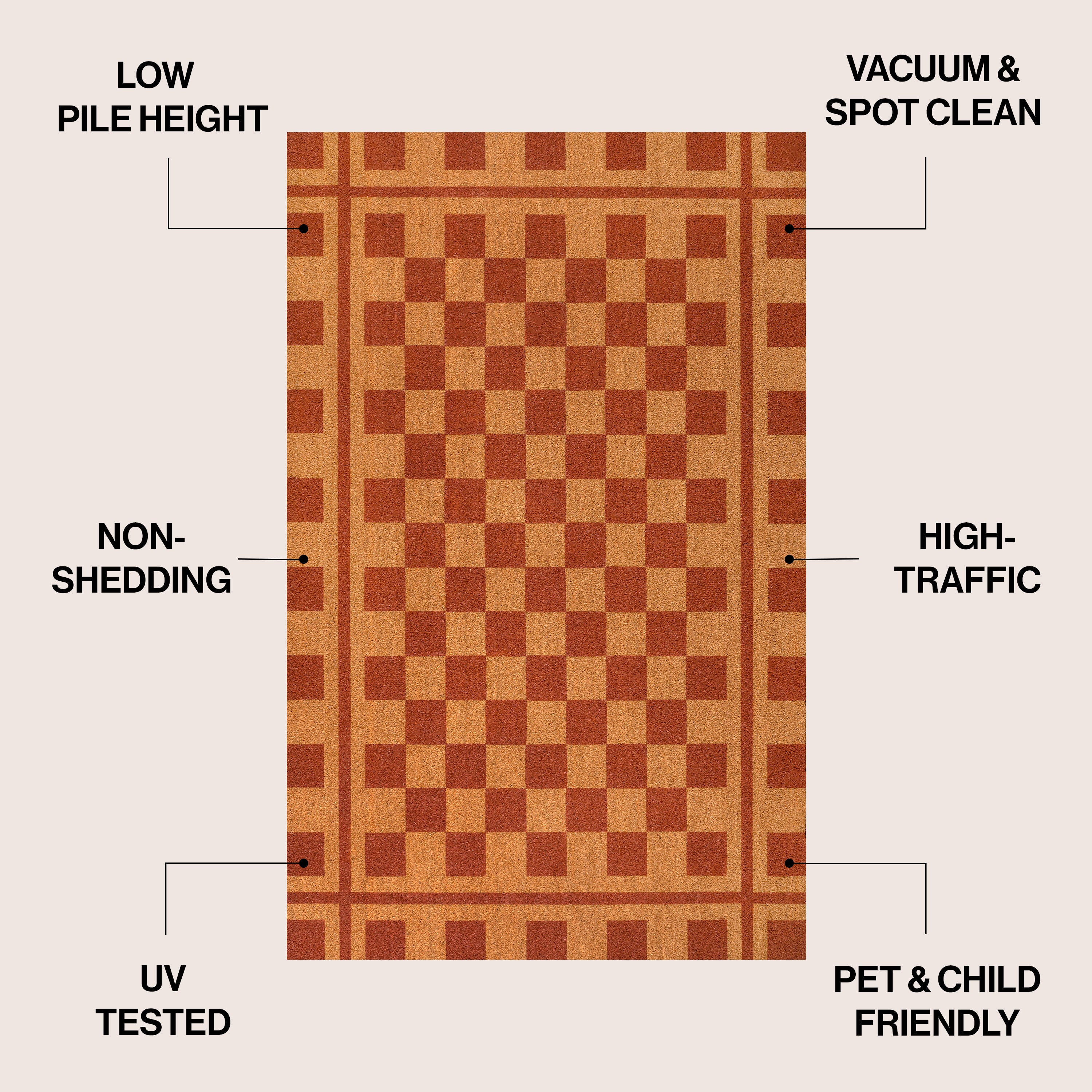 JONATHAN Y Harper 3' x 5' Area Rug, Natural/Red, large