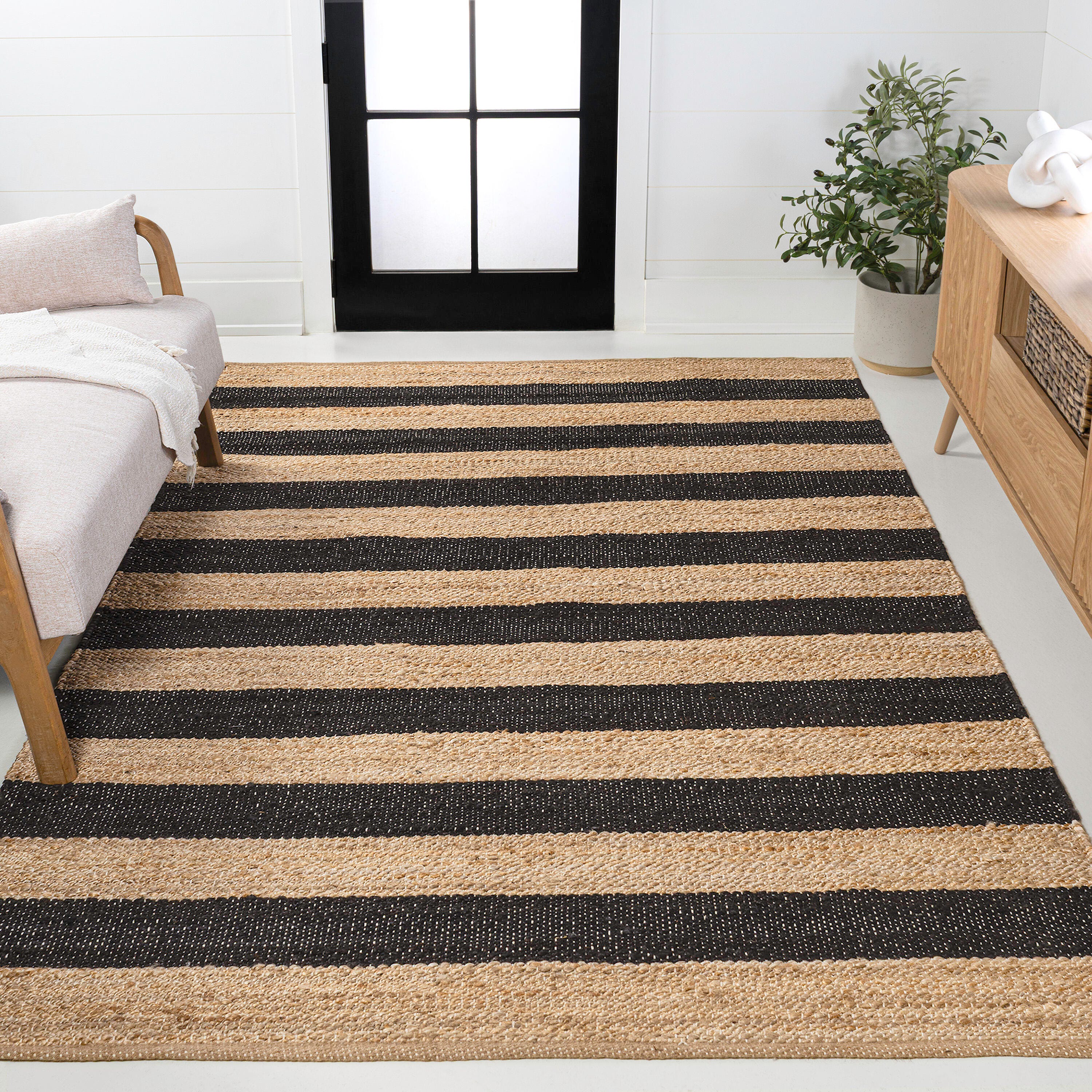 JONATHAN Y Jayden 8' x 10' Area Rug, Natural/Black, rollover