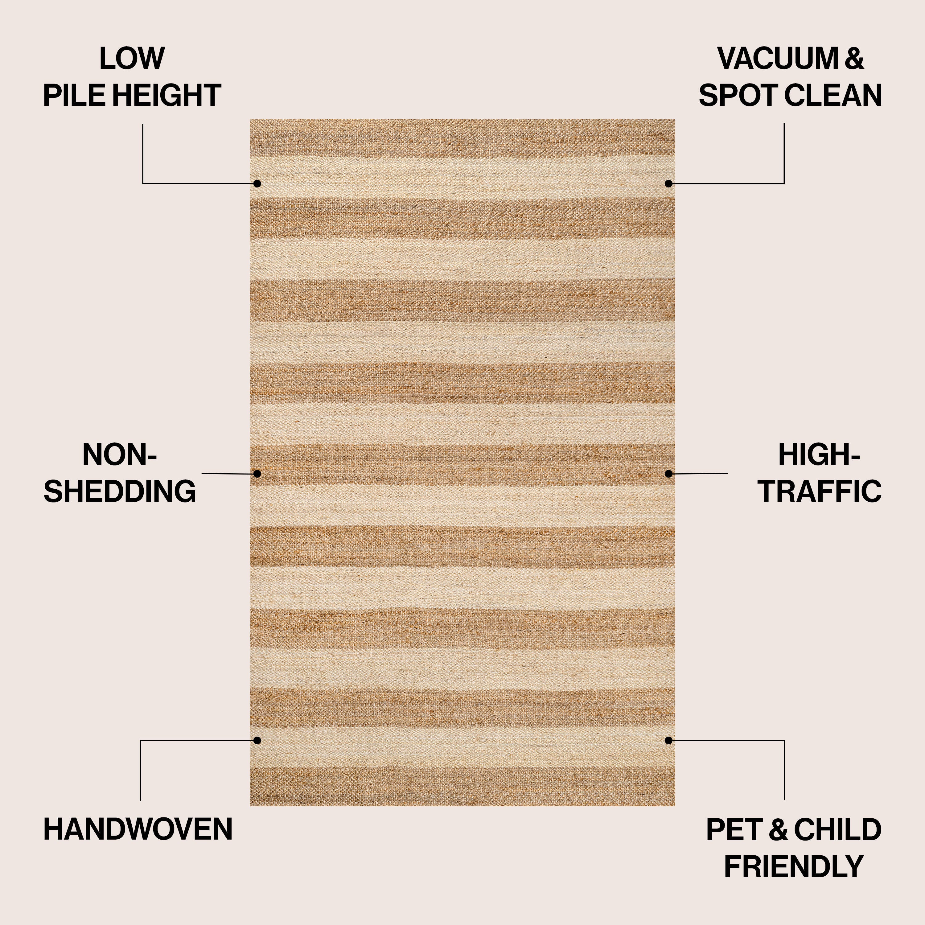 JONATHAN Y Jayden 2' x 10' Area Rug, Natural/Bleach, large