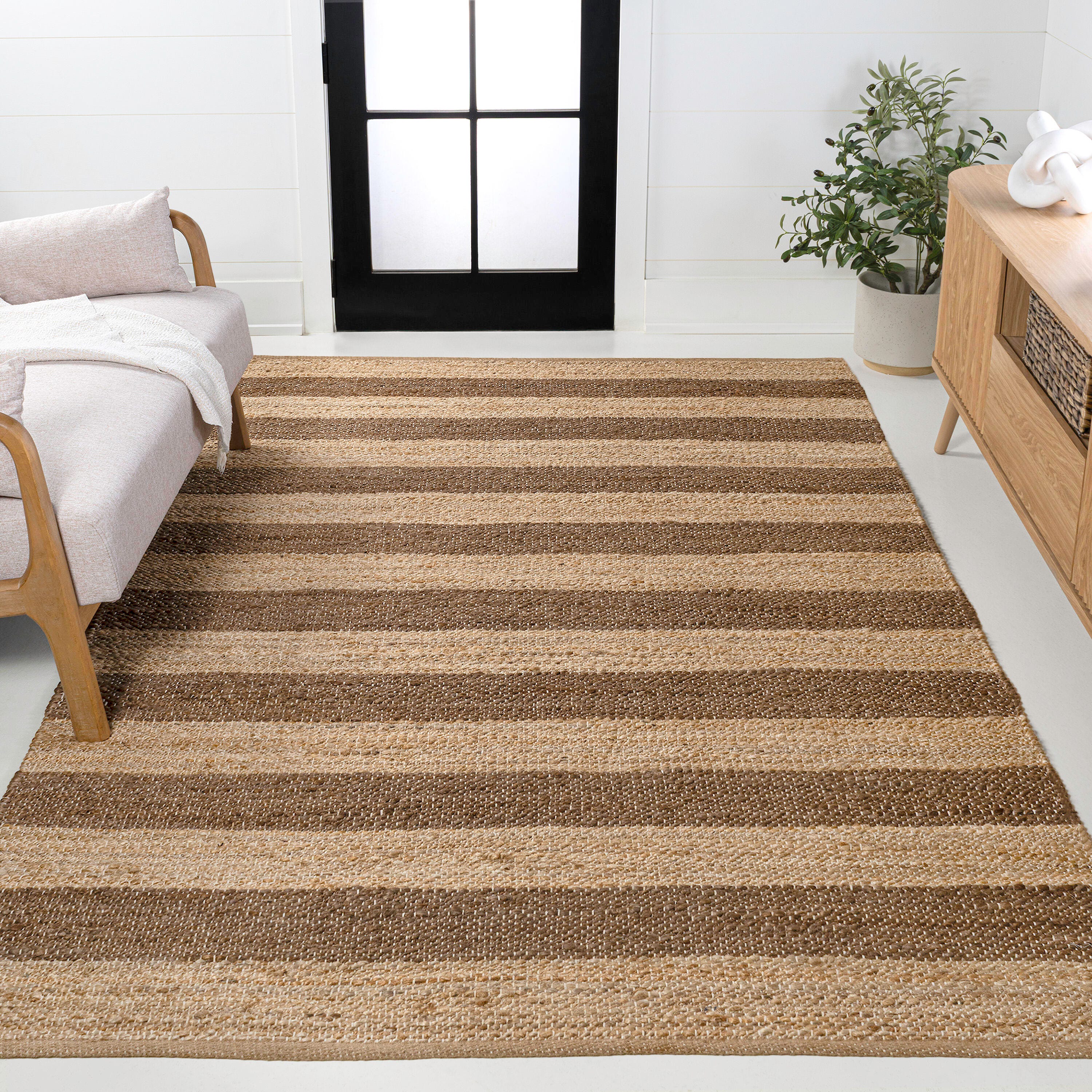 JONATHAN Y Jayden 8' x 10' Area Rug, Natural/Brown, rollover