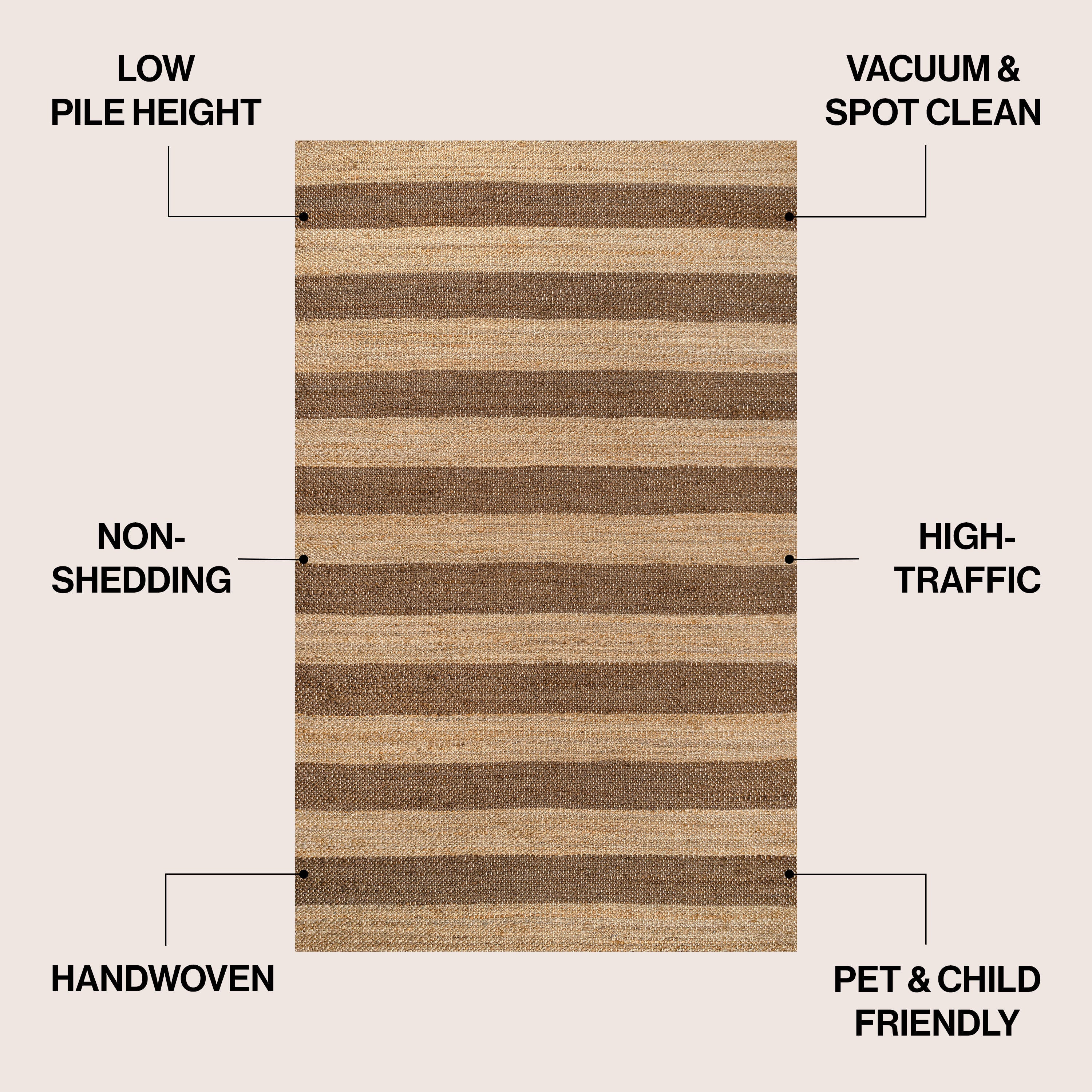 JONATHAN Y Jayden 2' x 8' Area Rug, Natural/Brown, large