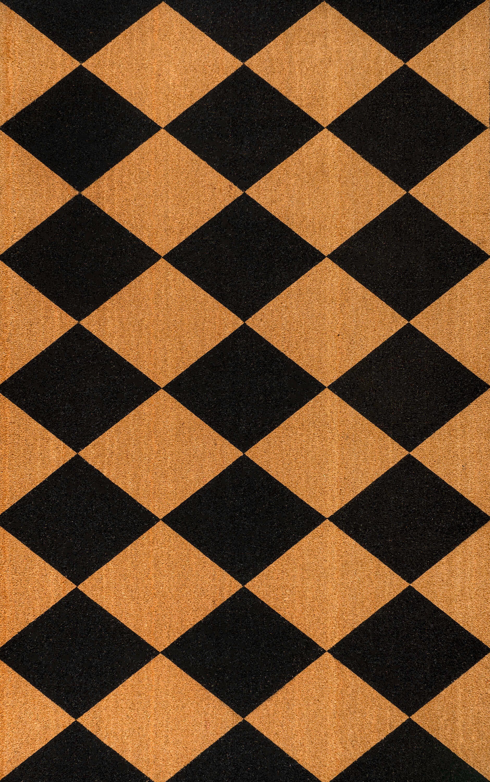 JONATHAN Y Paige 4' x 6' Area Rug, Natural/Black, large