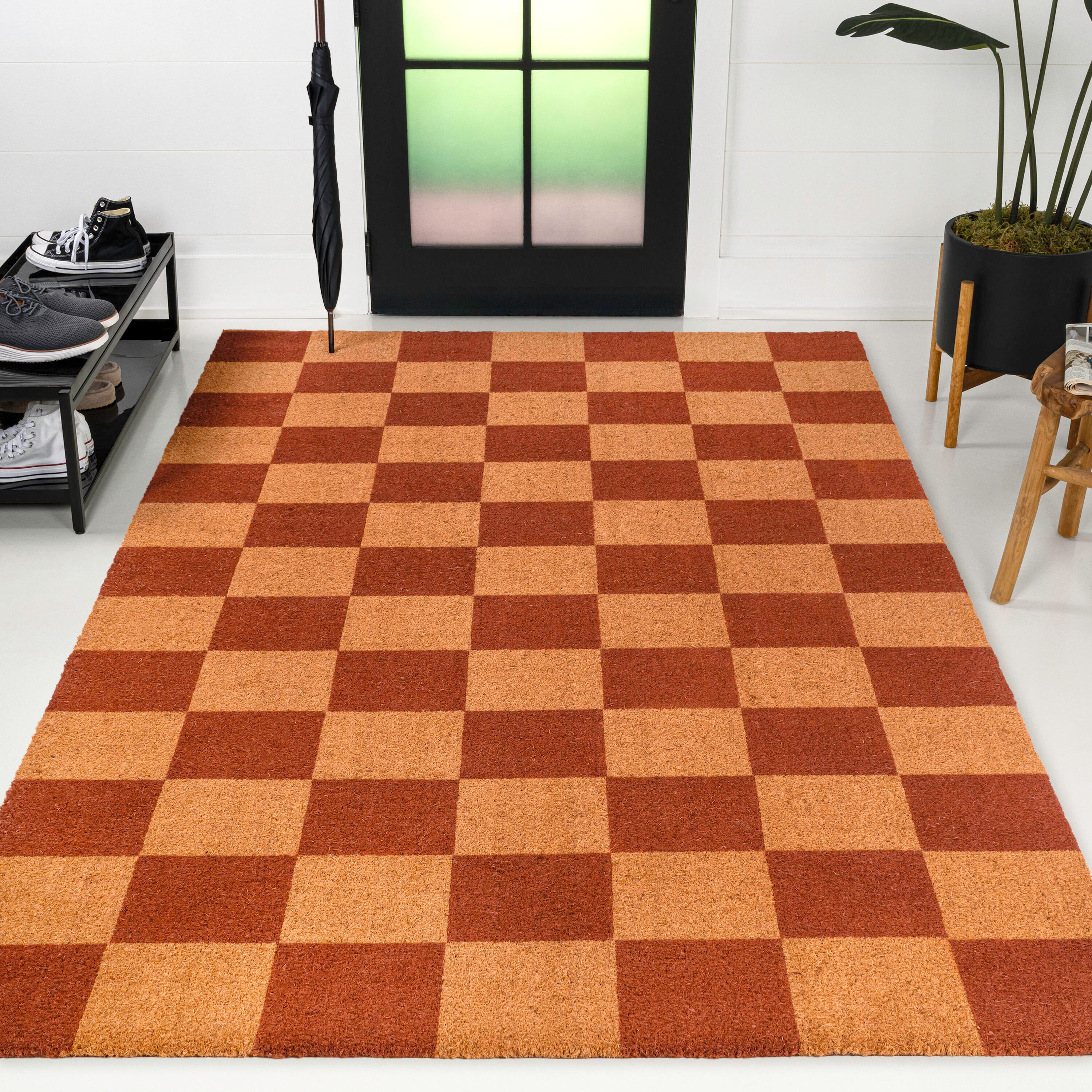 JONATHAN Y Porter 3' x 5' Area Rug, Natural/Red, large