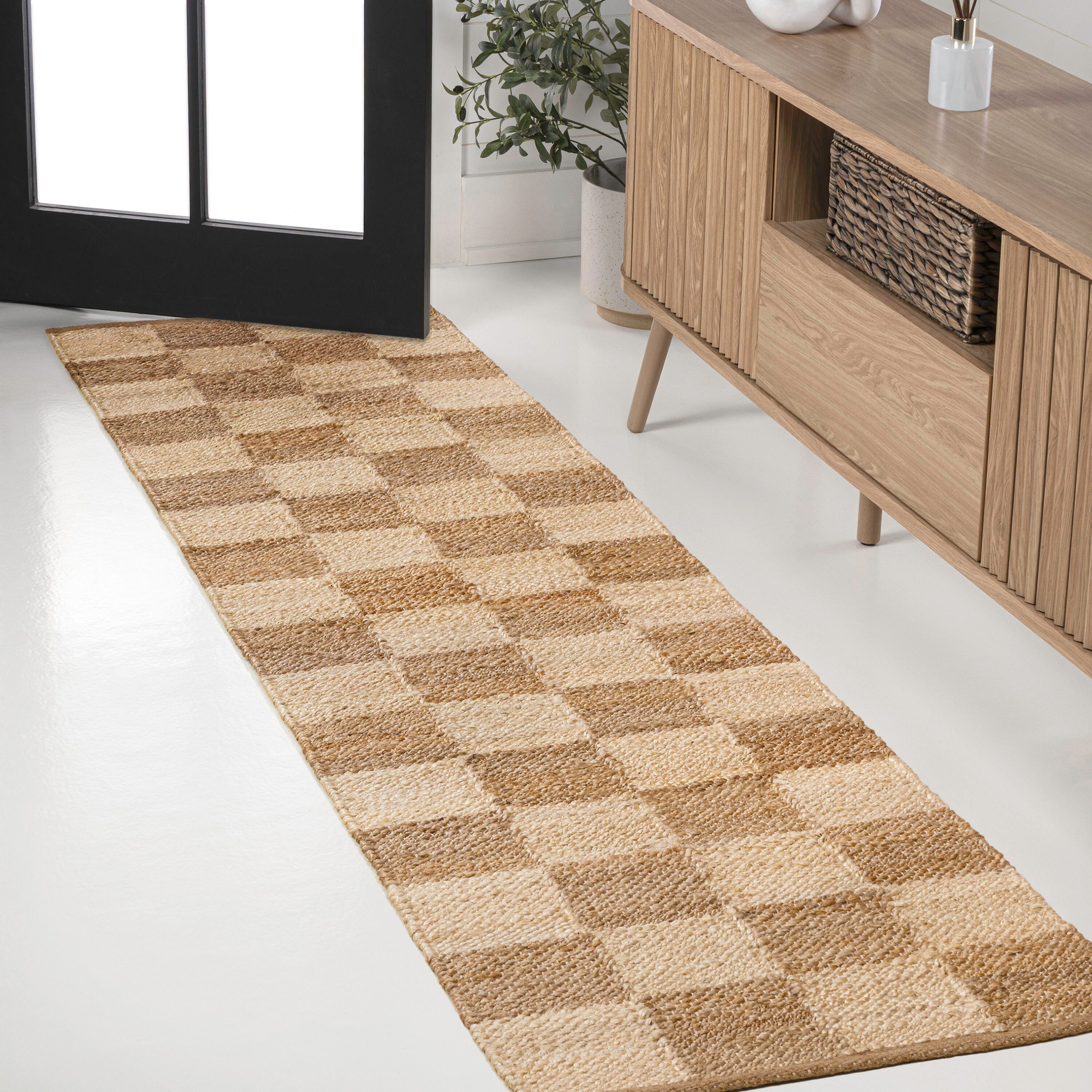 JONATHAN Y Theo 2' x 8' Area Rug, Natural/Bleach, large