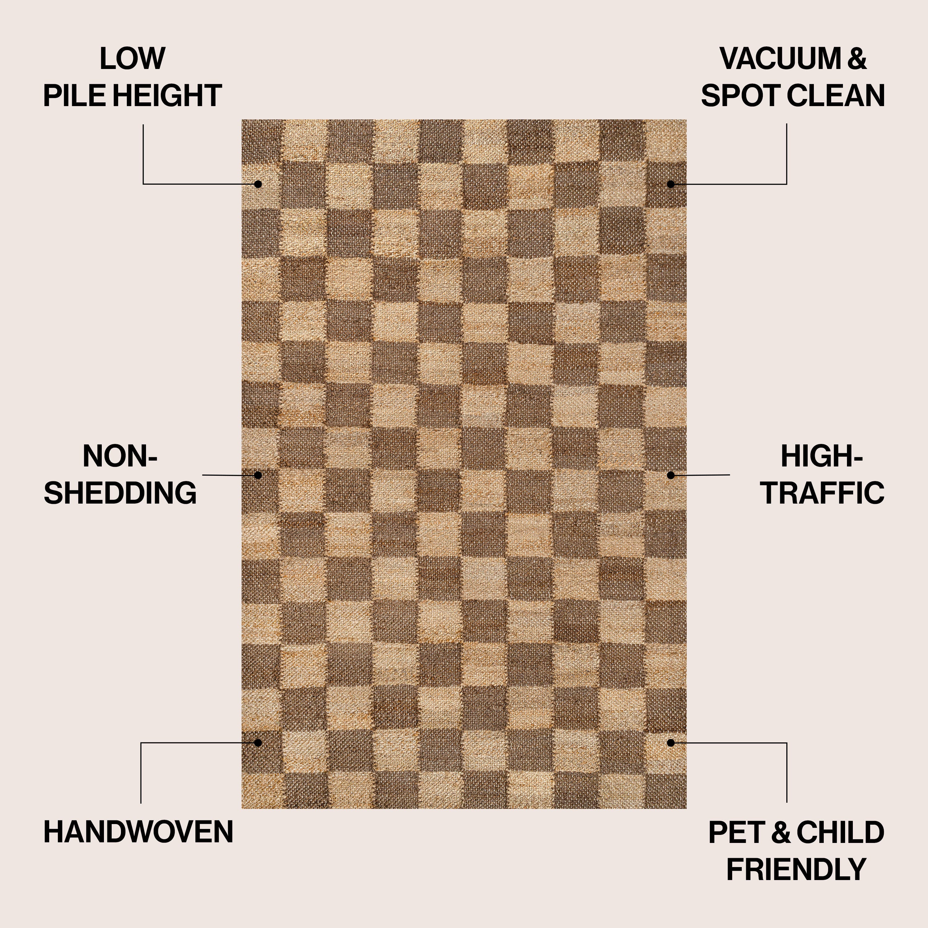 JONATHAN Y Theo 8' x 10' Area Rug, Natural/Brown, large