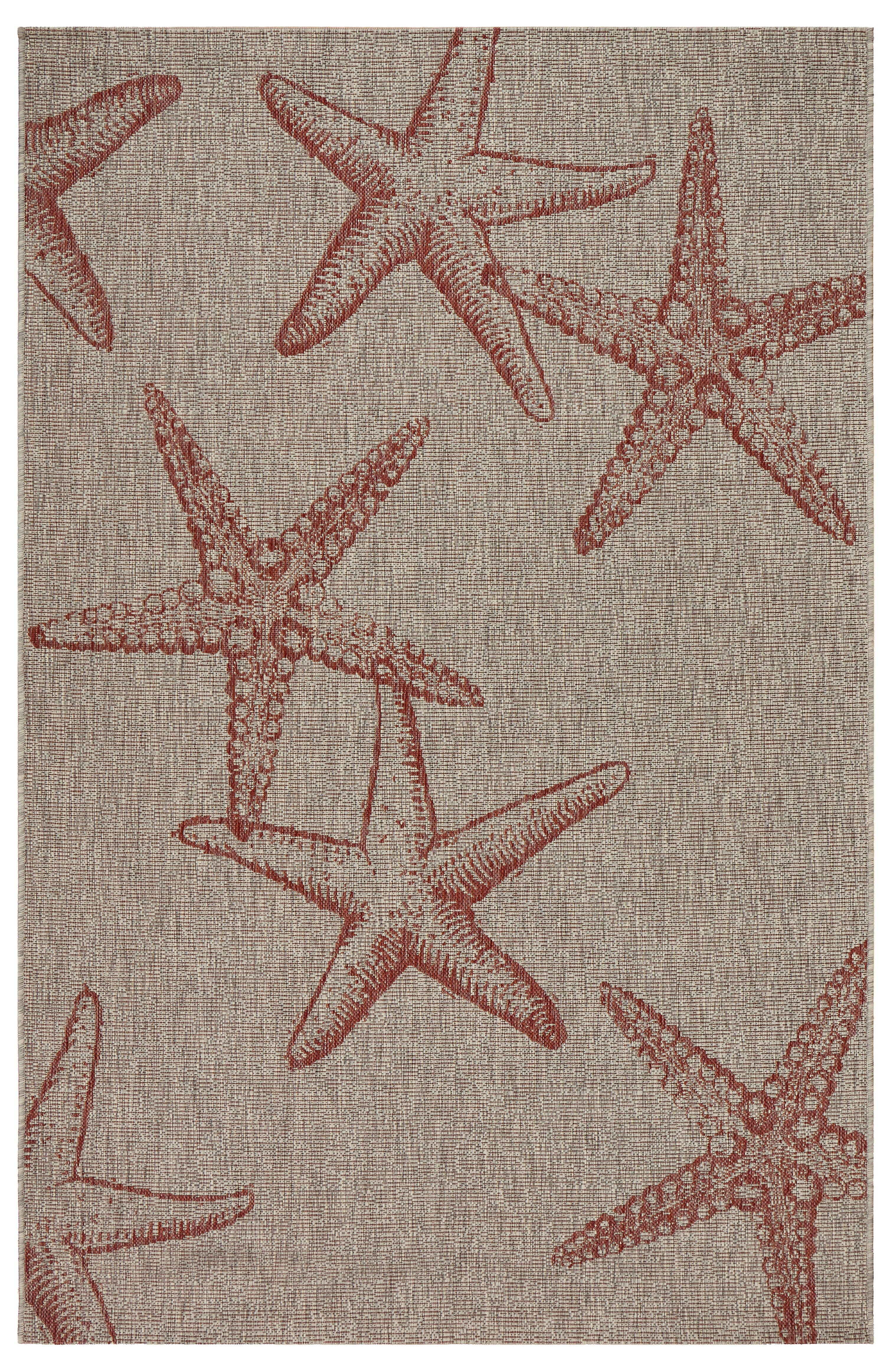 LR Home Indoor 7'9" x 9'5" Area Rug, Rust, large