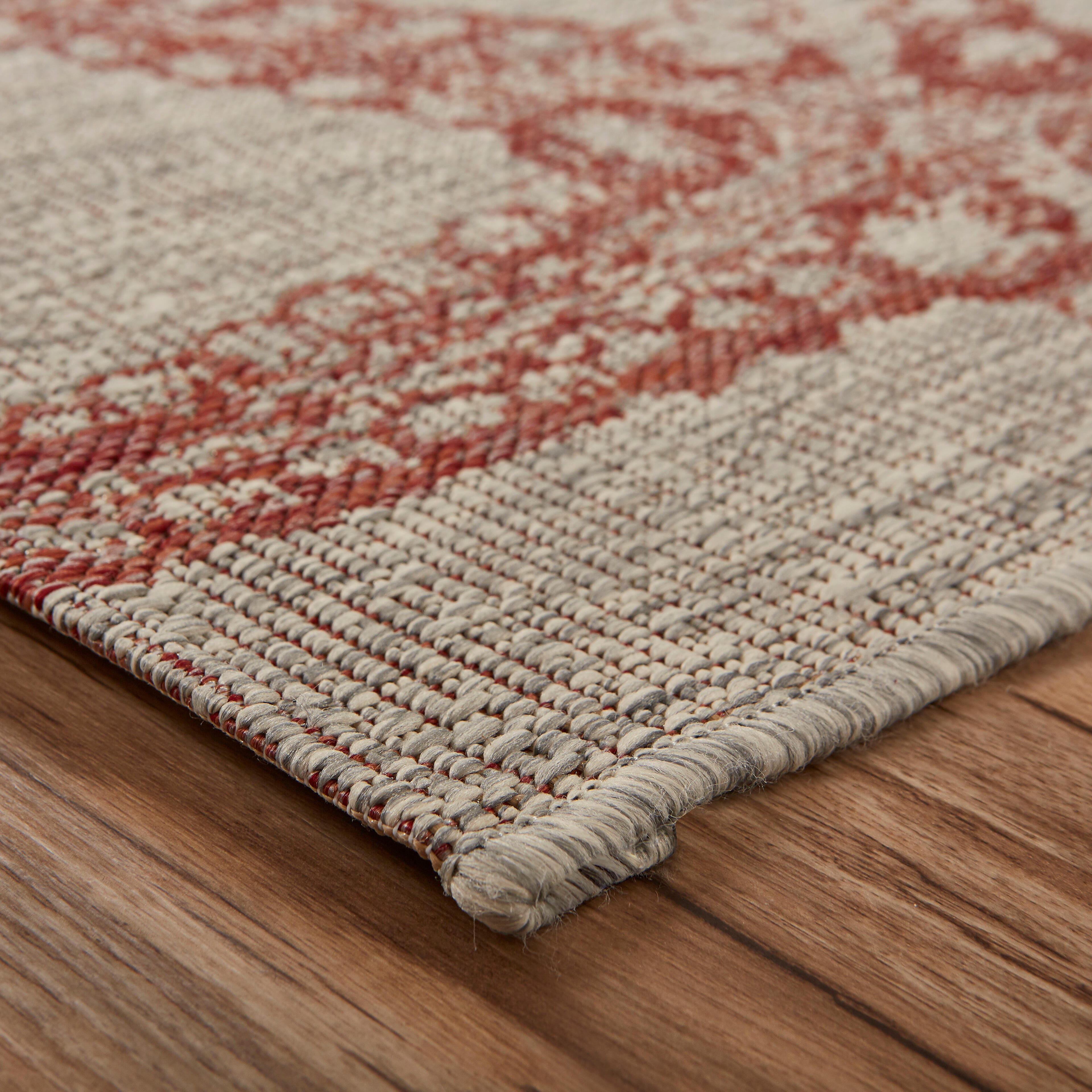 LR Home Indoor 7'9" x 9'5" Area Rug, Rust, large