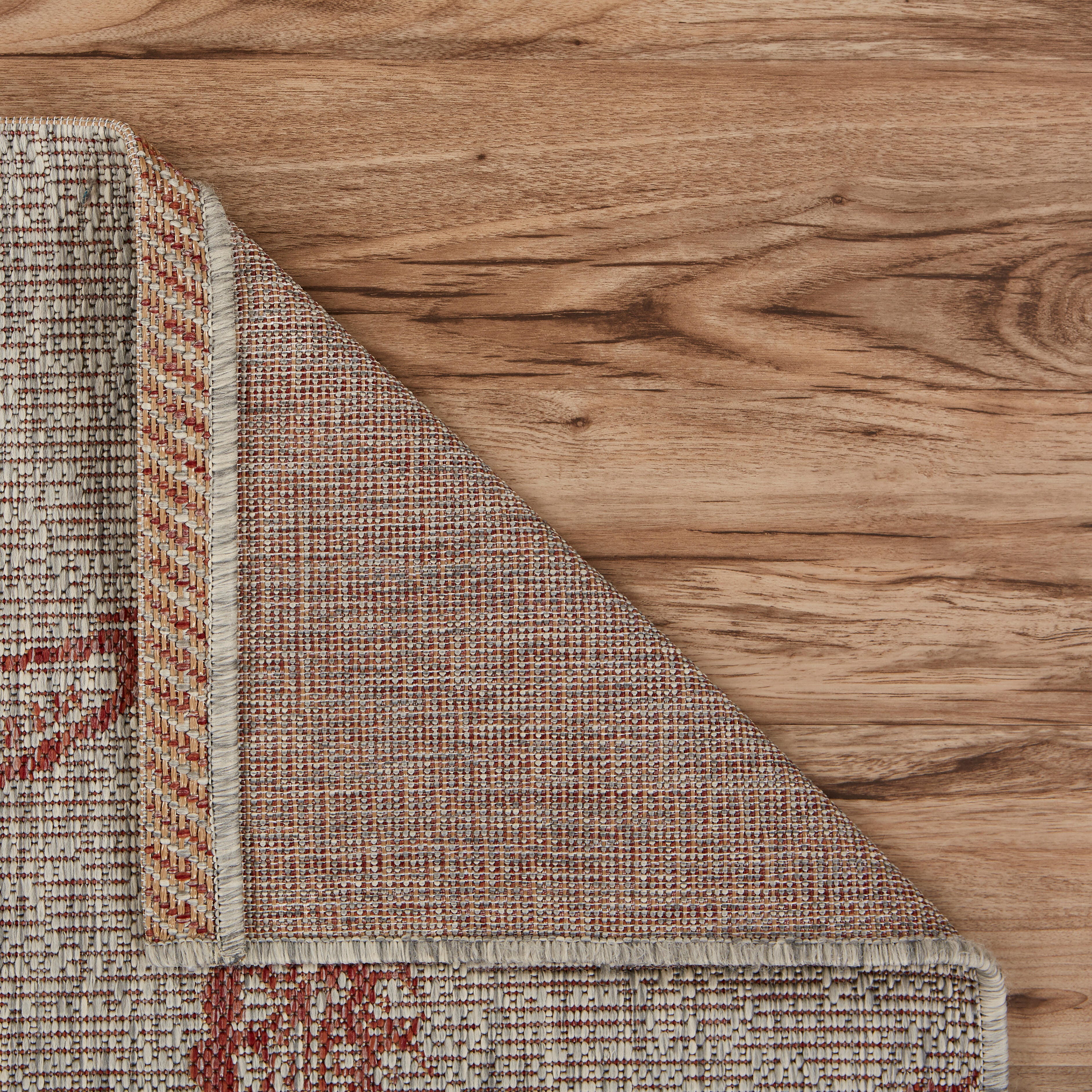 LR Home Indoor 7'9" x 9'5" Area Rug, Rust, large
