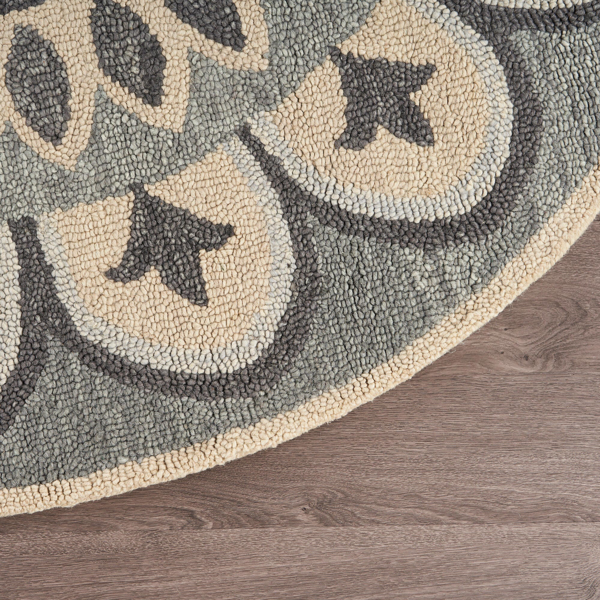LR Home Artisan 6' x 6' Area Rug, Gray/Beige, large