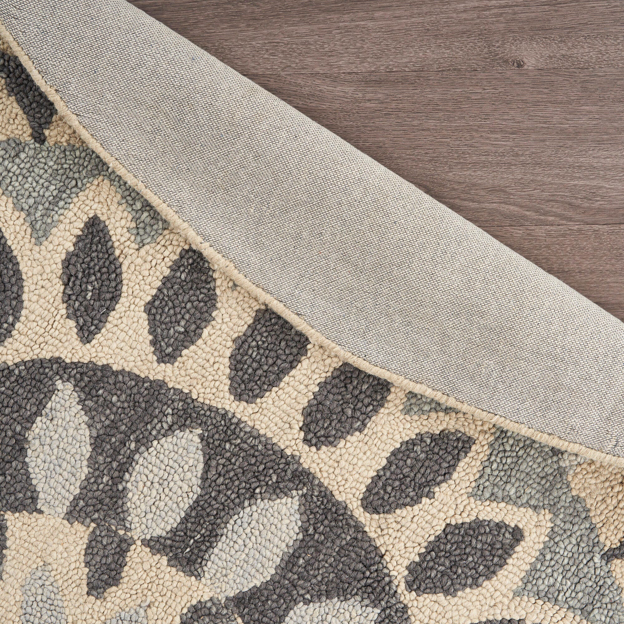 LR Home Artisan 6' x 6' Area Rug, Gray/Beige, large