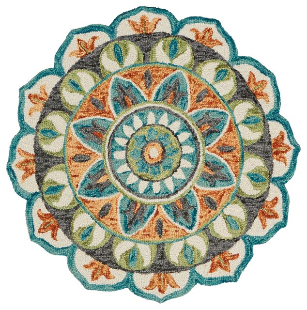 LR Home Camellia 6' x 6' Area Rug