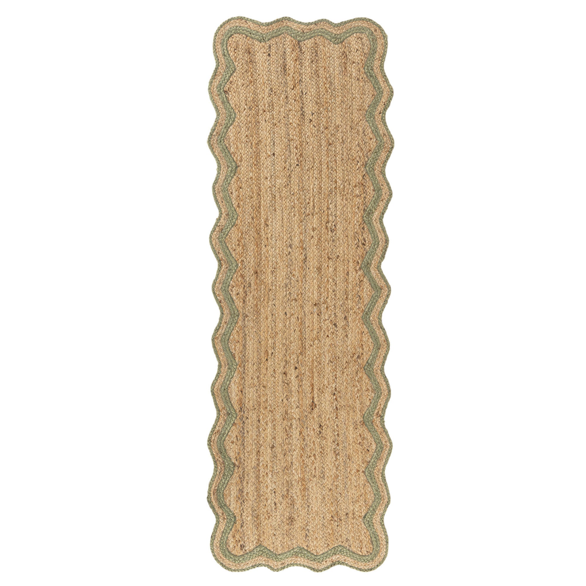 LR Home Hand Braided 2'6" x 7'9" Area Rug, Natural, large