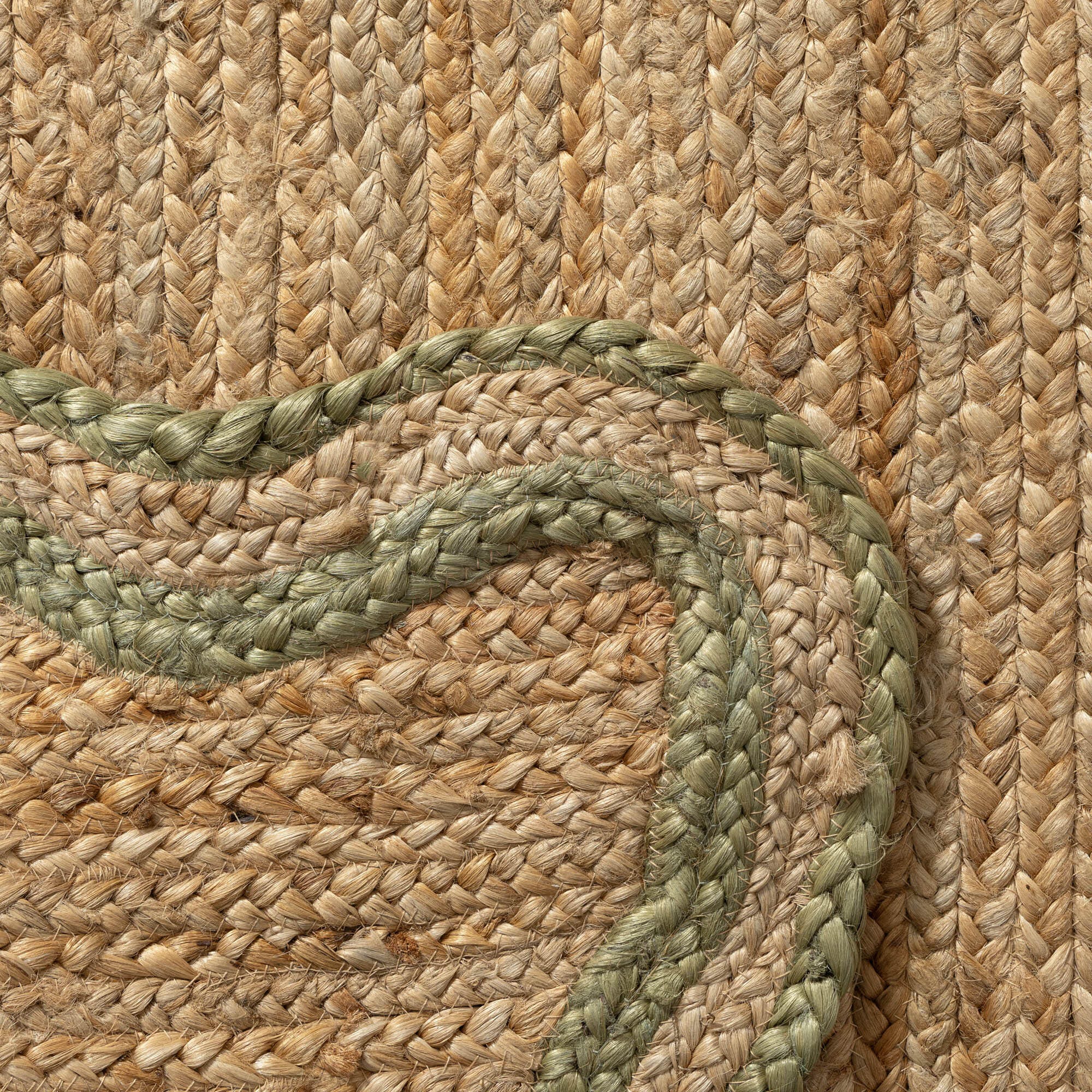 LR Home Hand Braided 2'6" x 7'9" Area Rug, Natural, large