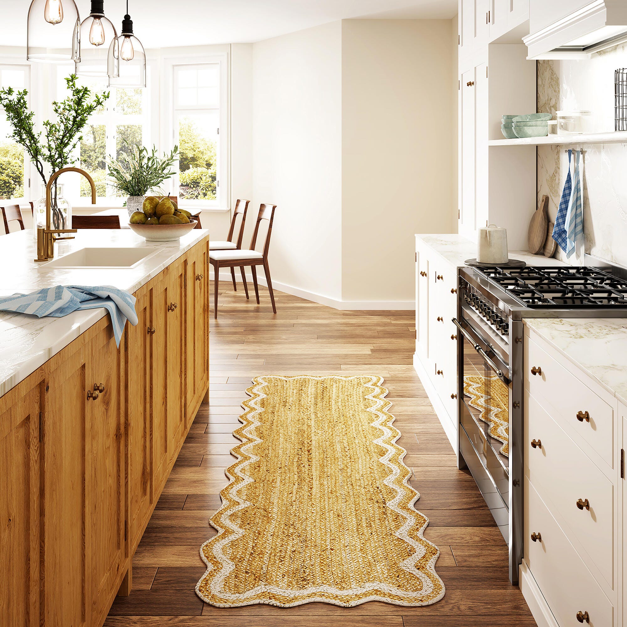 LR Home Hand Braided 2'6" x 7'9" Area Rug, Natural/Ivory, rollover