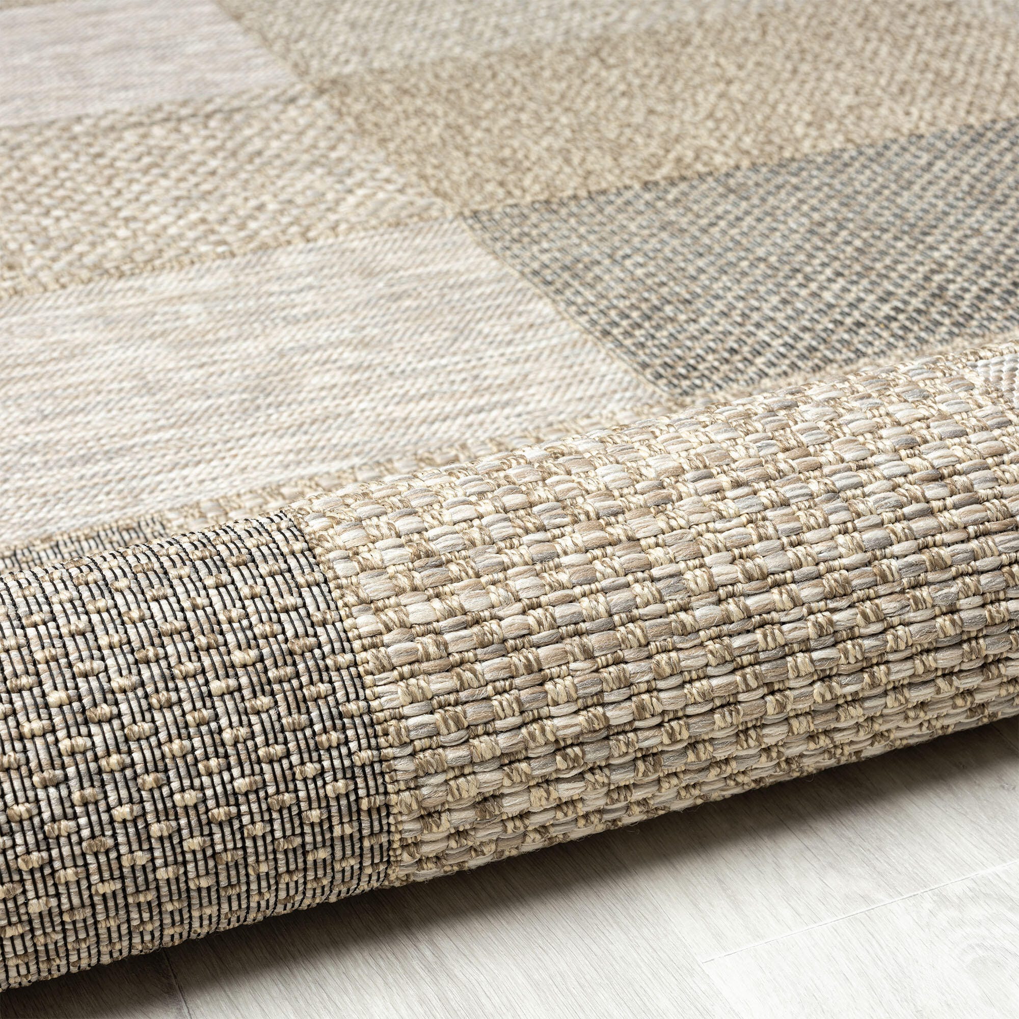 LR Home Sierra 5' x 7' Area Rug, Tan, large