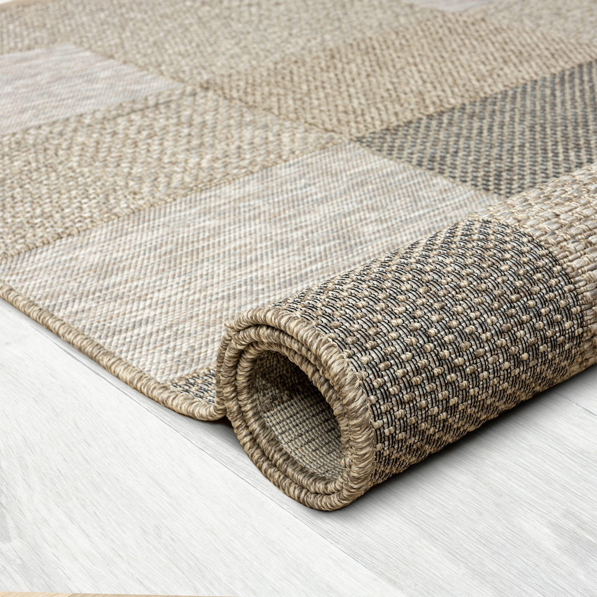 LR Home Sierra 2' x 3' Area Rug, Tan, large