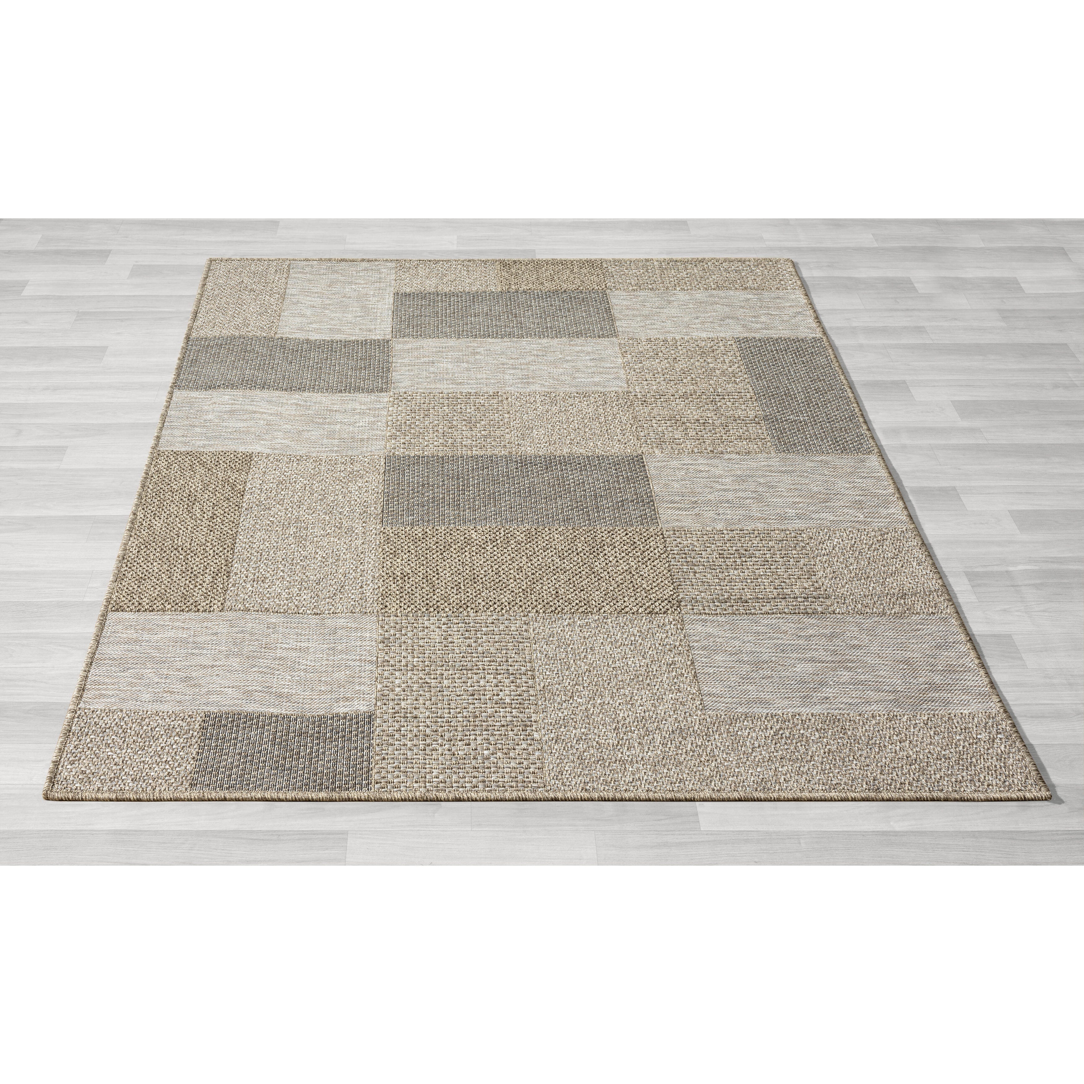 LR Home Sierra 2' x 3' Area Rug, Tan, large