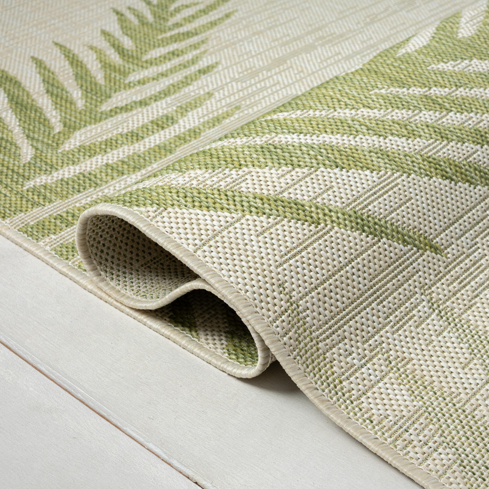 LR Home Botanical Pattern 7'9" x 9'5" Area Rug, Green, large