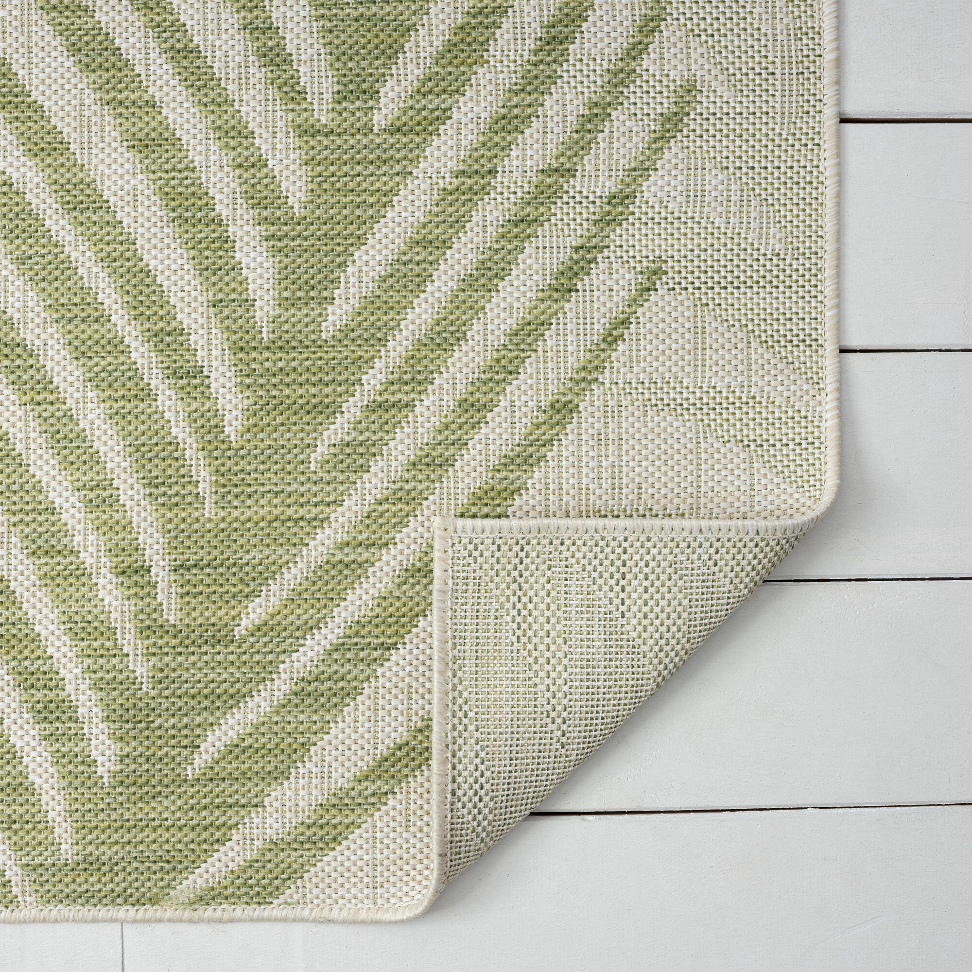 LR Home Botanical Pattern 1'10" x 3' Area Rug, Green, large