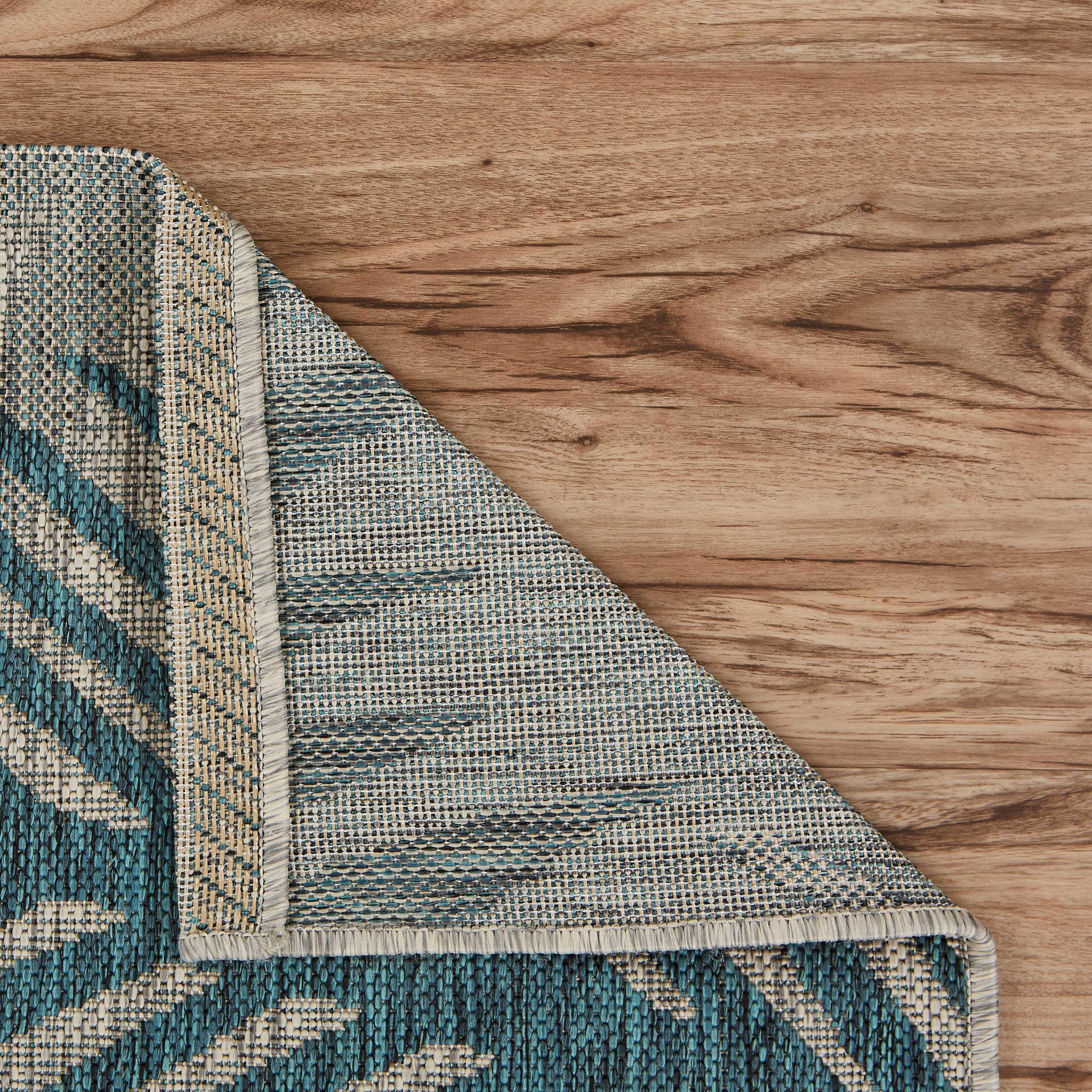 LR Home Botanical Pattern 7'9" x 9'5" Area Rug, Blue/Gray, large