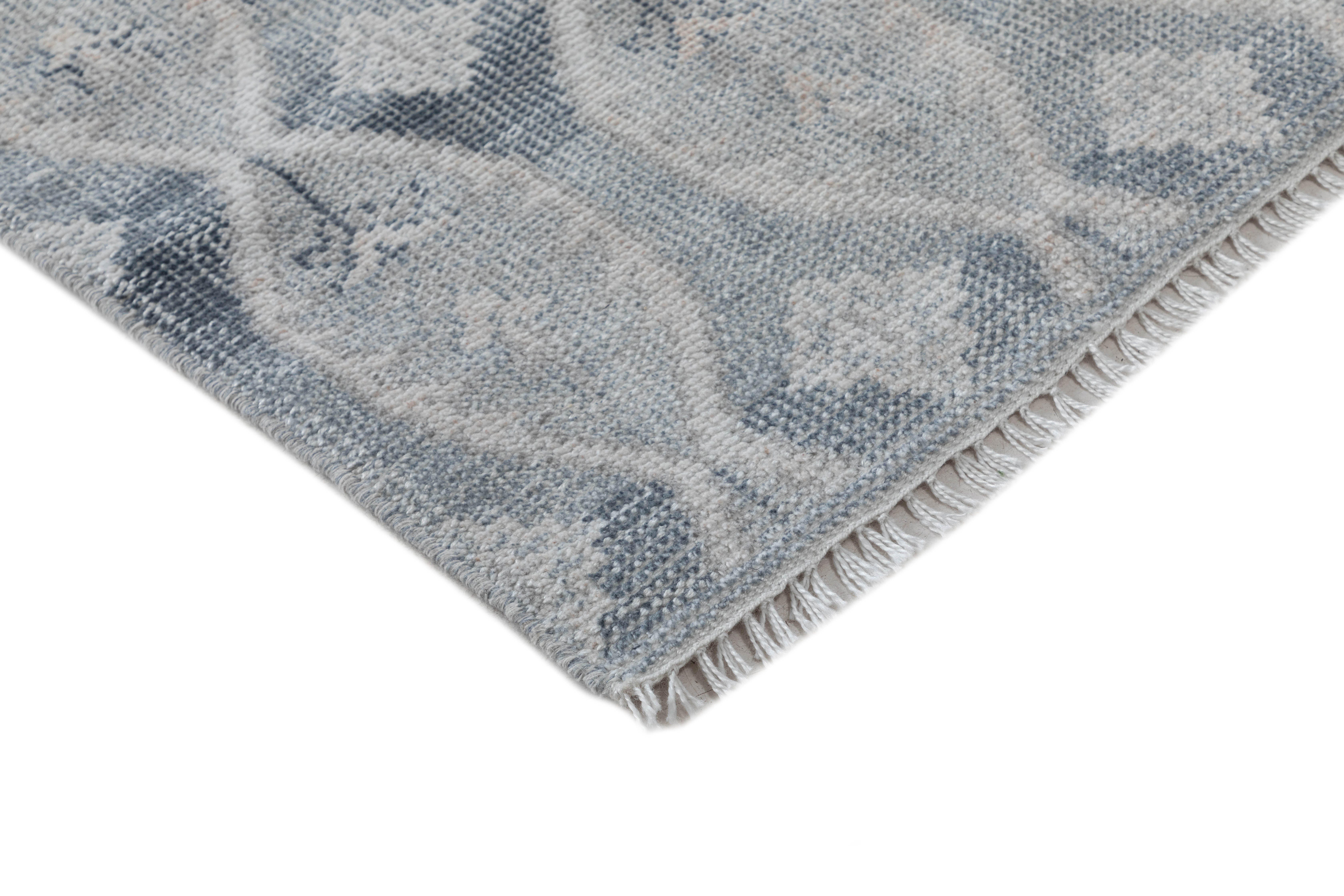 Terra by Obeetee Calden 2'1" x 3' Area Rug, Blue/White, large