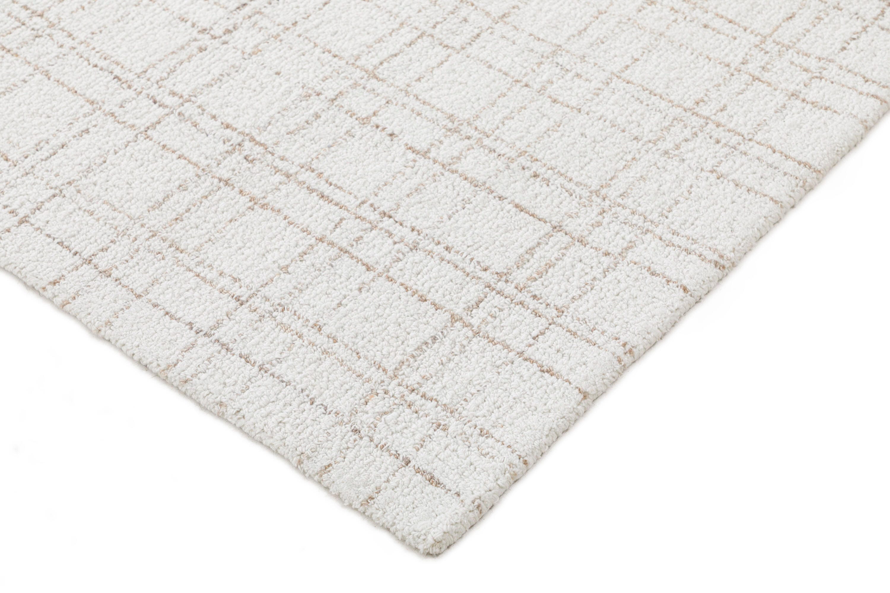 Terra by Obeetee Moly 5'3" x 8' Area Rug, Ivory, large