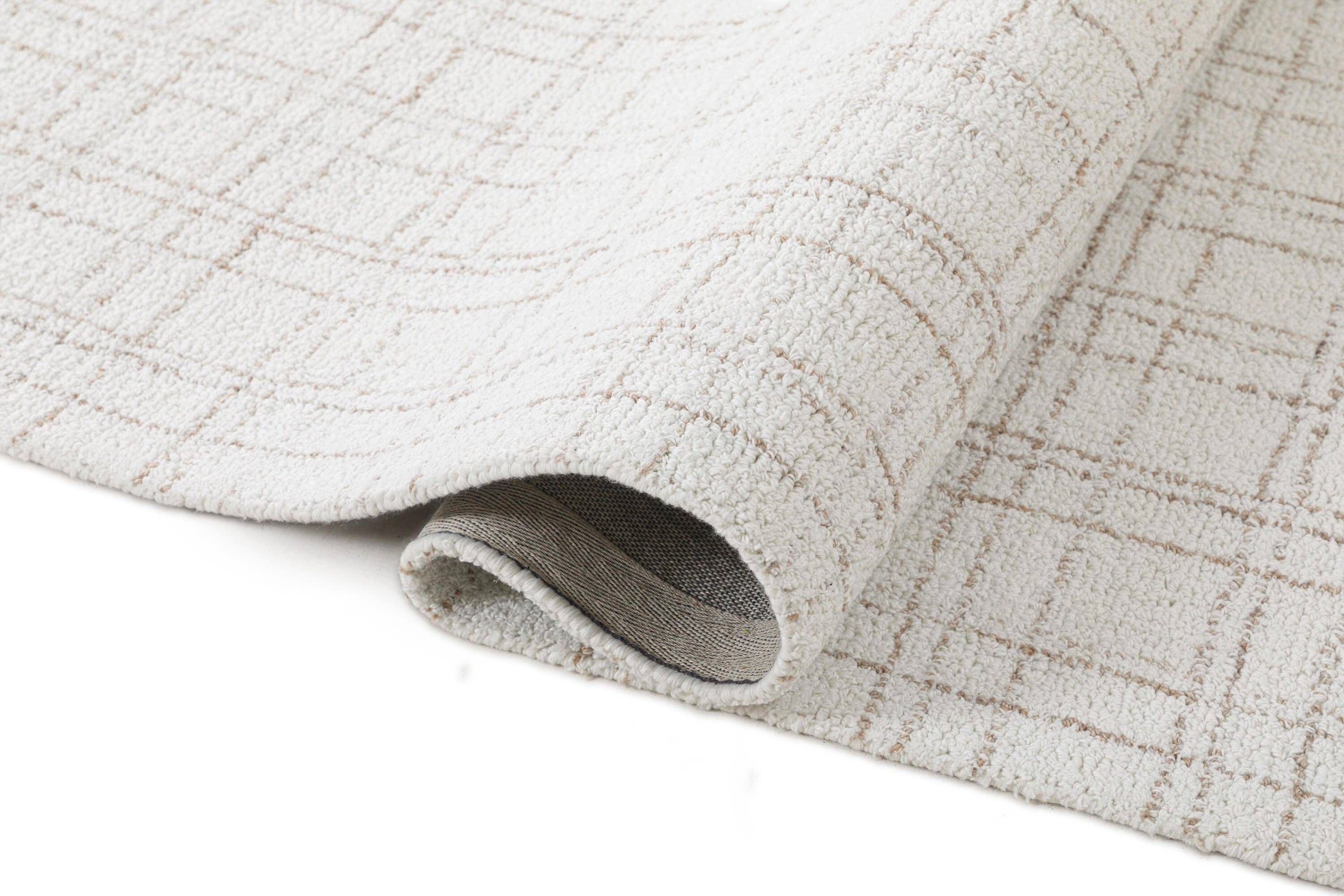 Terra by Obeetee Moly 5'3" x 8' Area Rug, Ivory, large