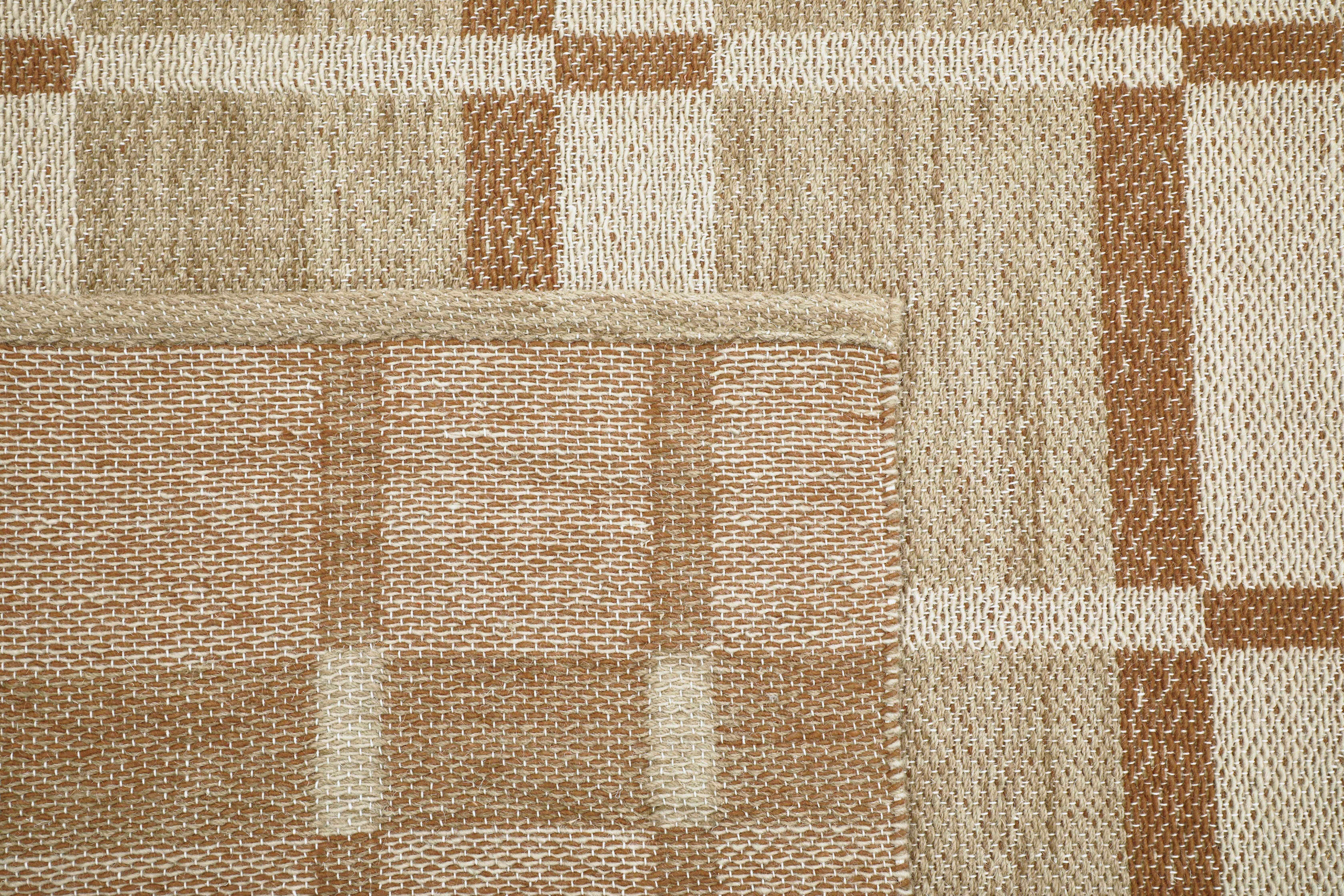 Terra by Obeetee Block 5'1" x 8' Area Rug, Beige/Tan, large