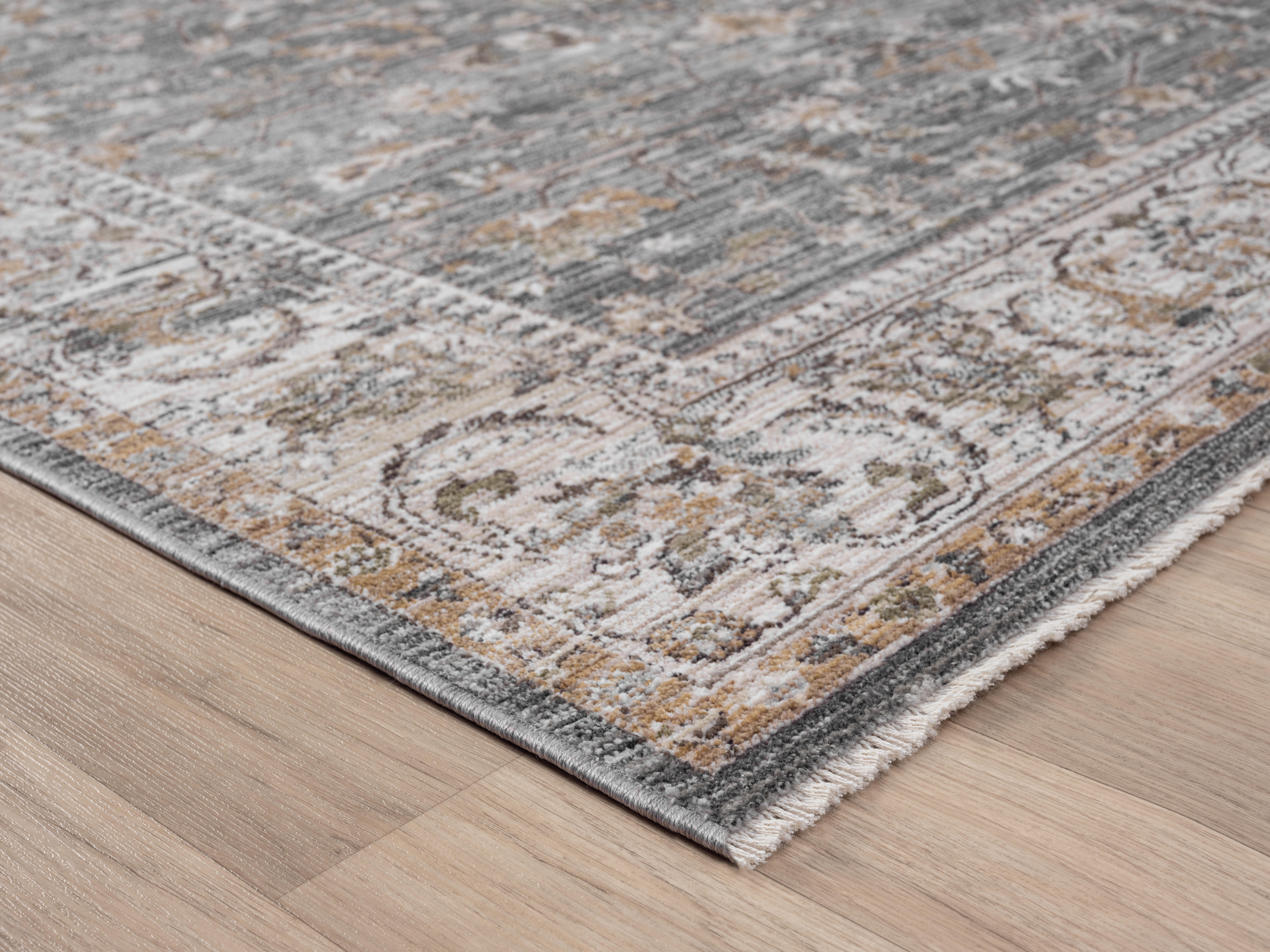 Terra by Obeetee Windsor 1'11" x 3'2" Area Rug, Gray/Multi, large