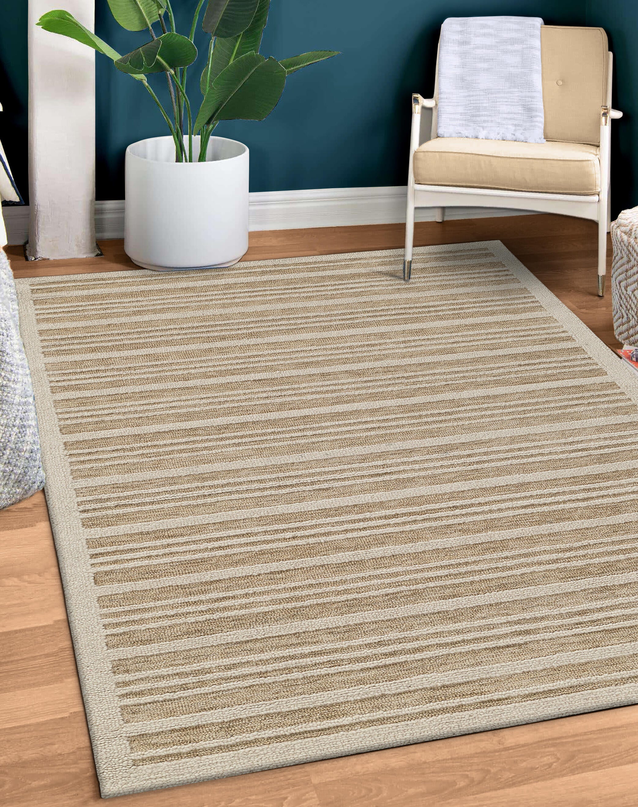 Terra by Obeetee Bare 2'1" x 3' Area Rug, Ivory/Tan, rollover