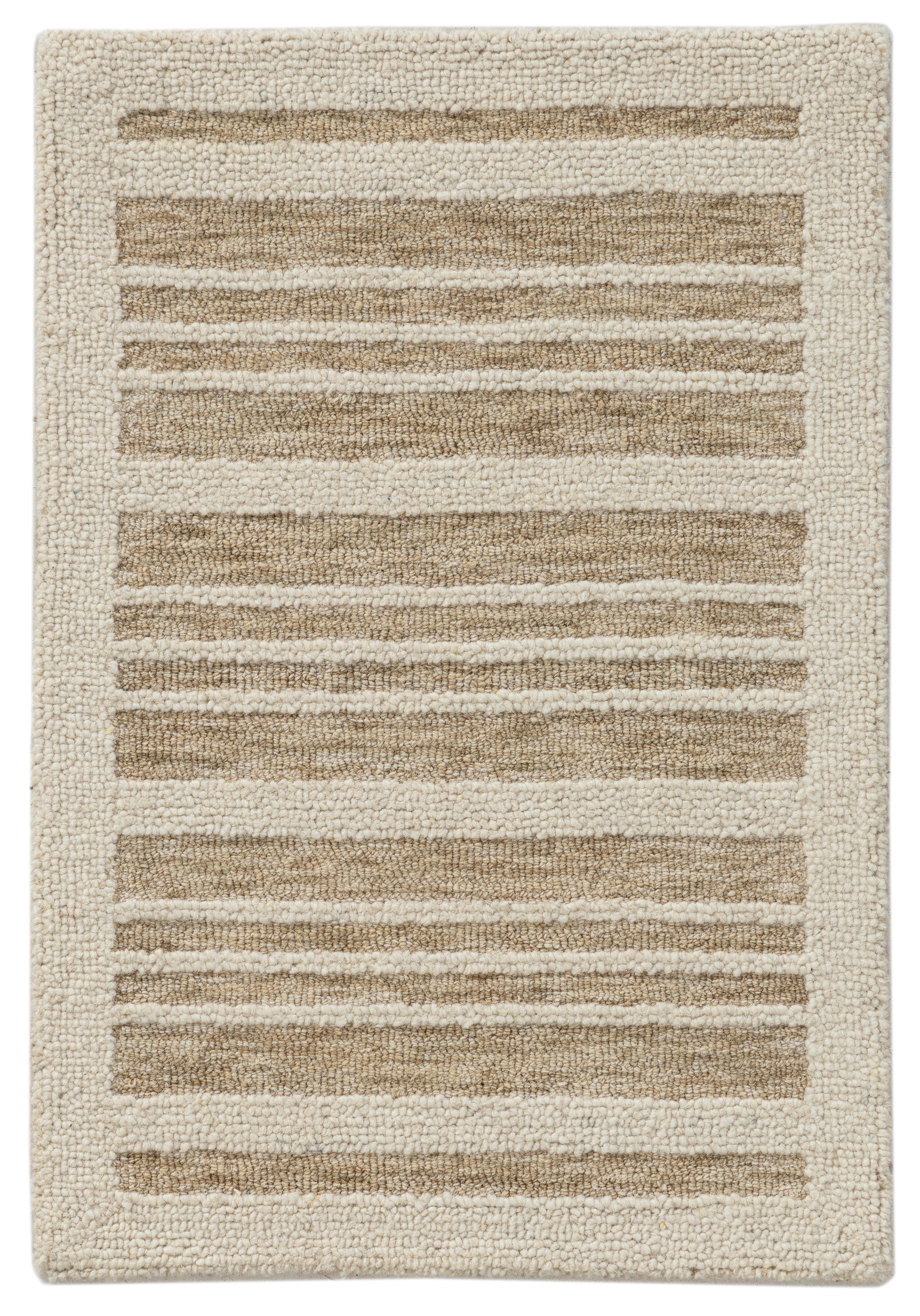 Terra by Obeetee Bare 2'1" x 3' Area Rug, Ivory/Tan, large