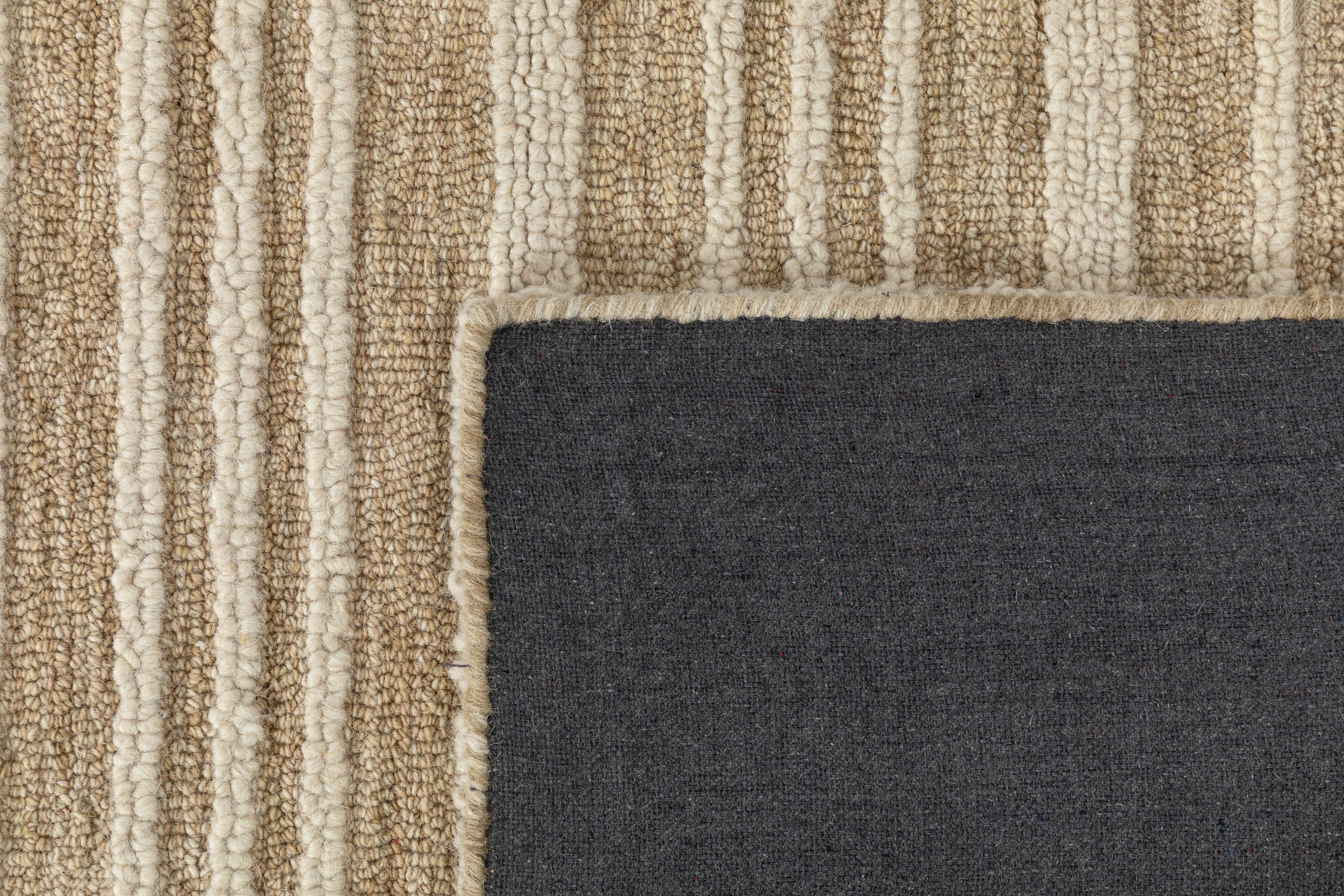 Terra by Obeetee Bare 2'1" x 3' Area Rug, Ivory/Tan, large
