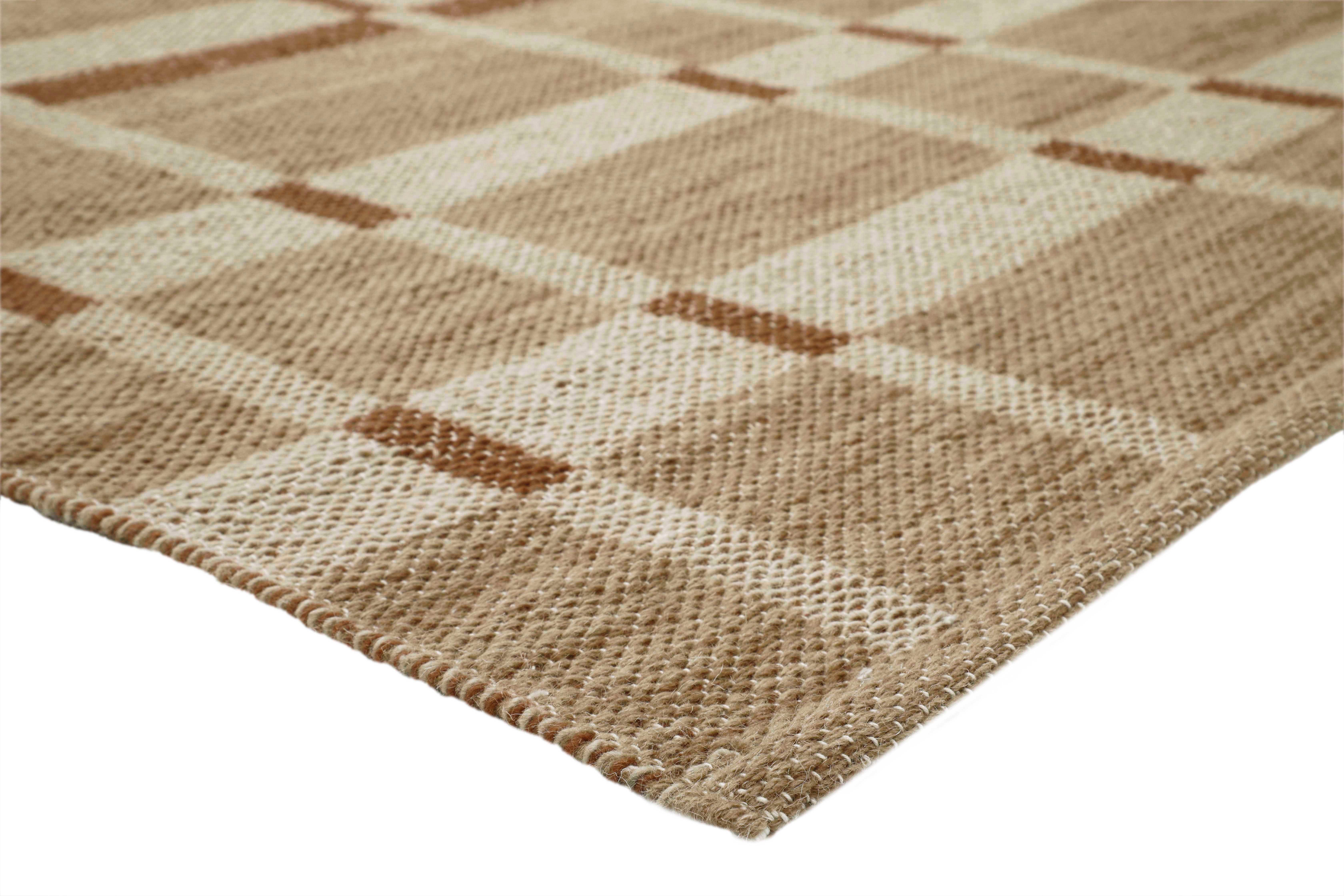 Terra by Obeetee Block 7'11" x 9'9" Area Rug, Beige/Tan, large