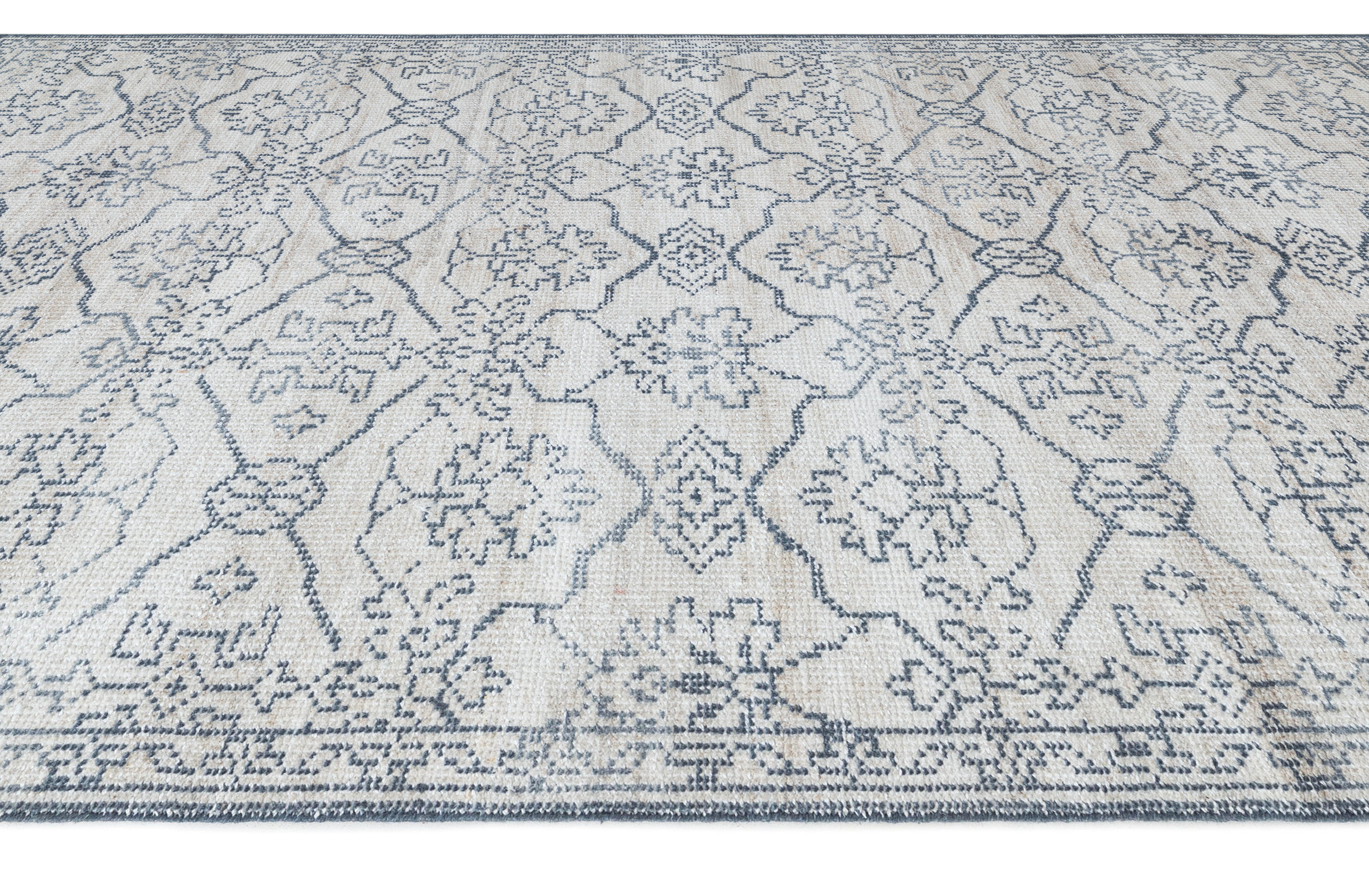 Terra by Obeetee Hadley 2'1" x 3' Area Rug, Blue/White, large