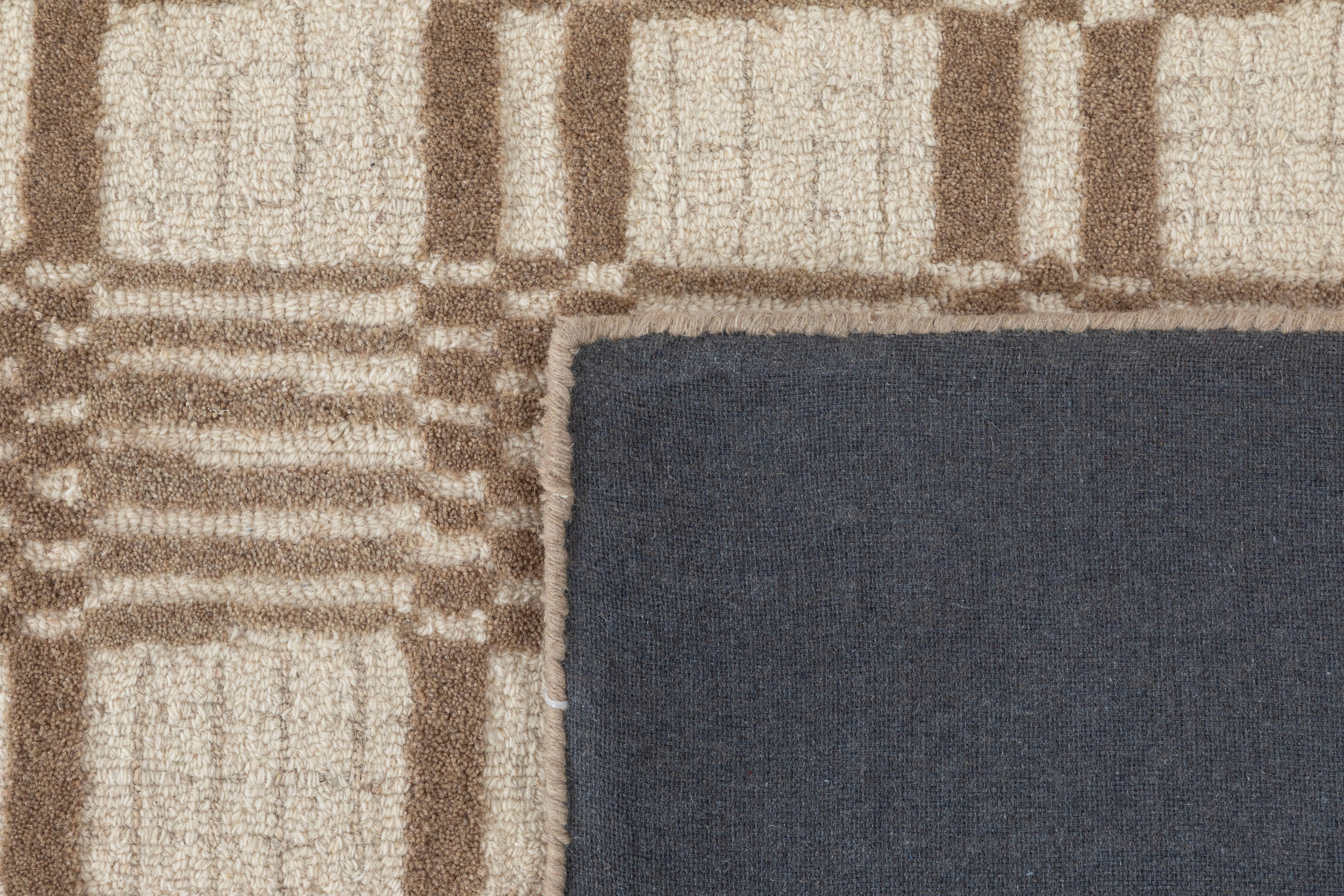 Terra by Obeetee Stripe 3'1" x 5' Area Rug, Beige/Tan, large