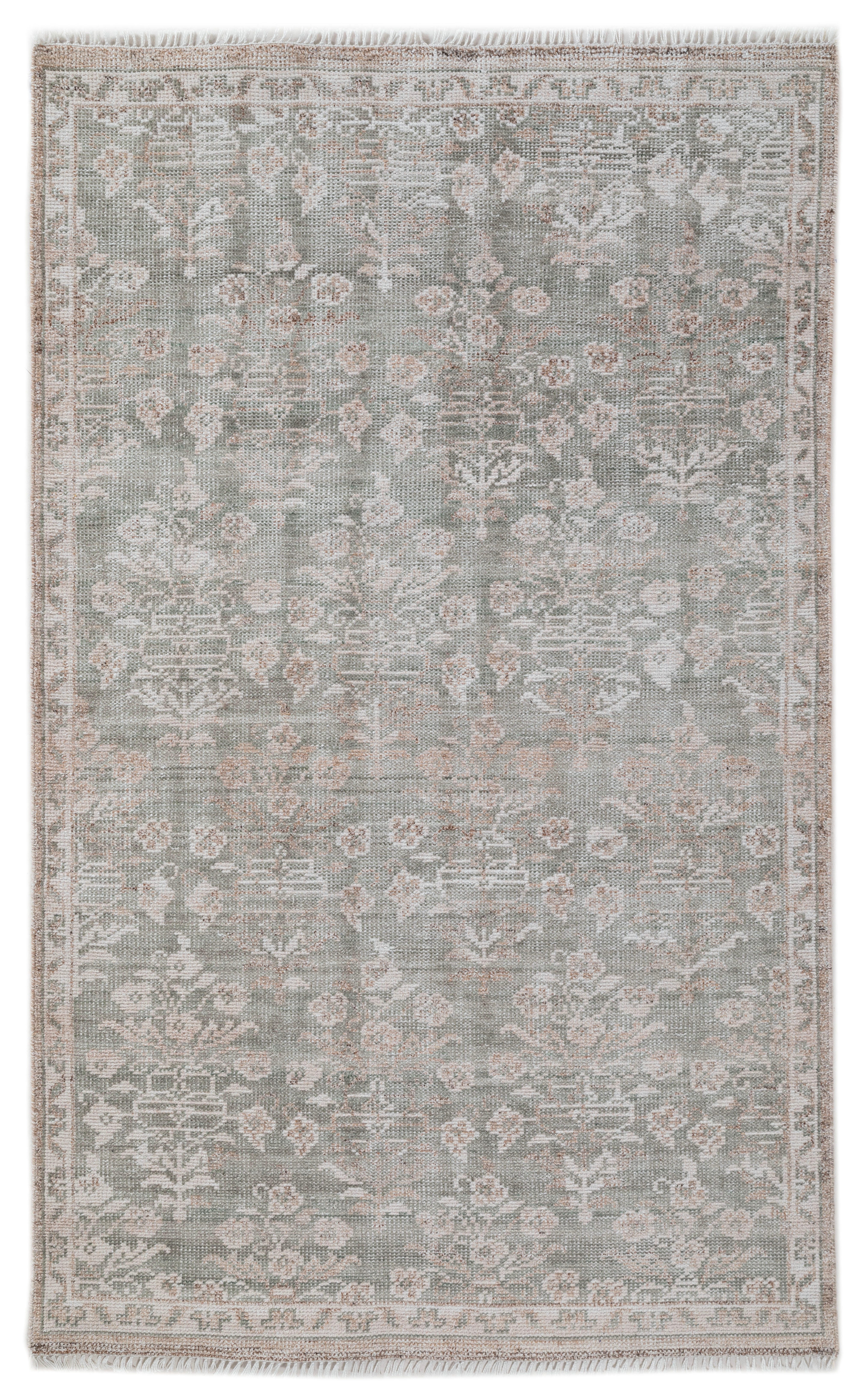 Terra by Obeetee Marian 5'1" x 8' Area Rug, Green/Tan, large